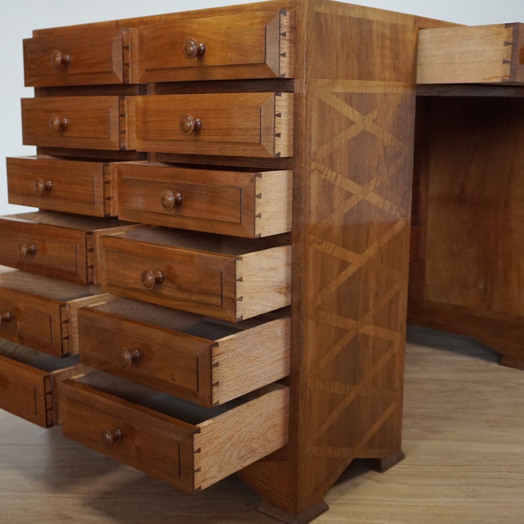 Cotswold School Art Deco Walnut Desk - Jeroen Markies Art Deco