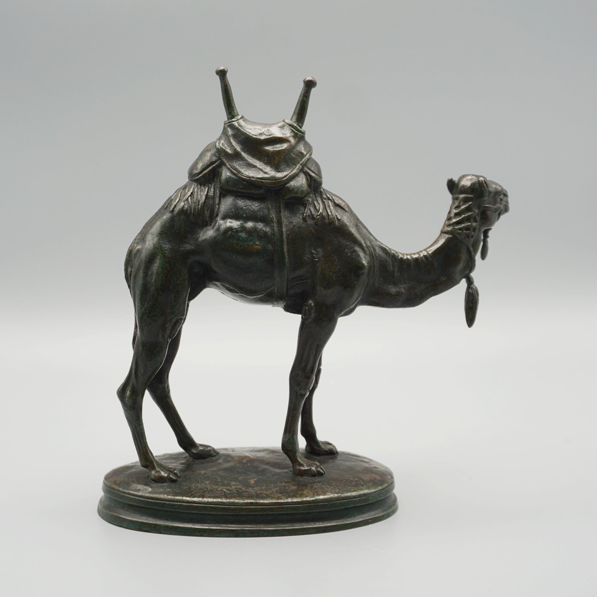 'Dromadaire' A Saddled Camel bronze Sculpture by Alfred Barye - Jeroen Markies Art Deco