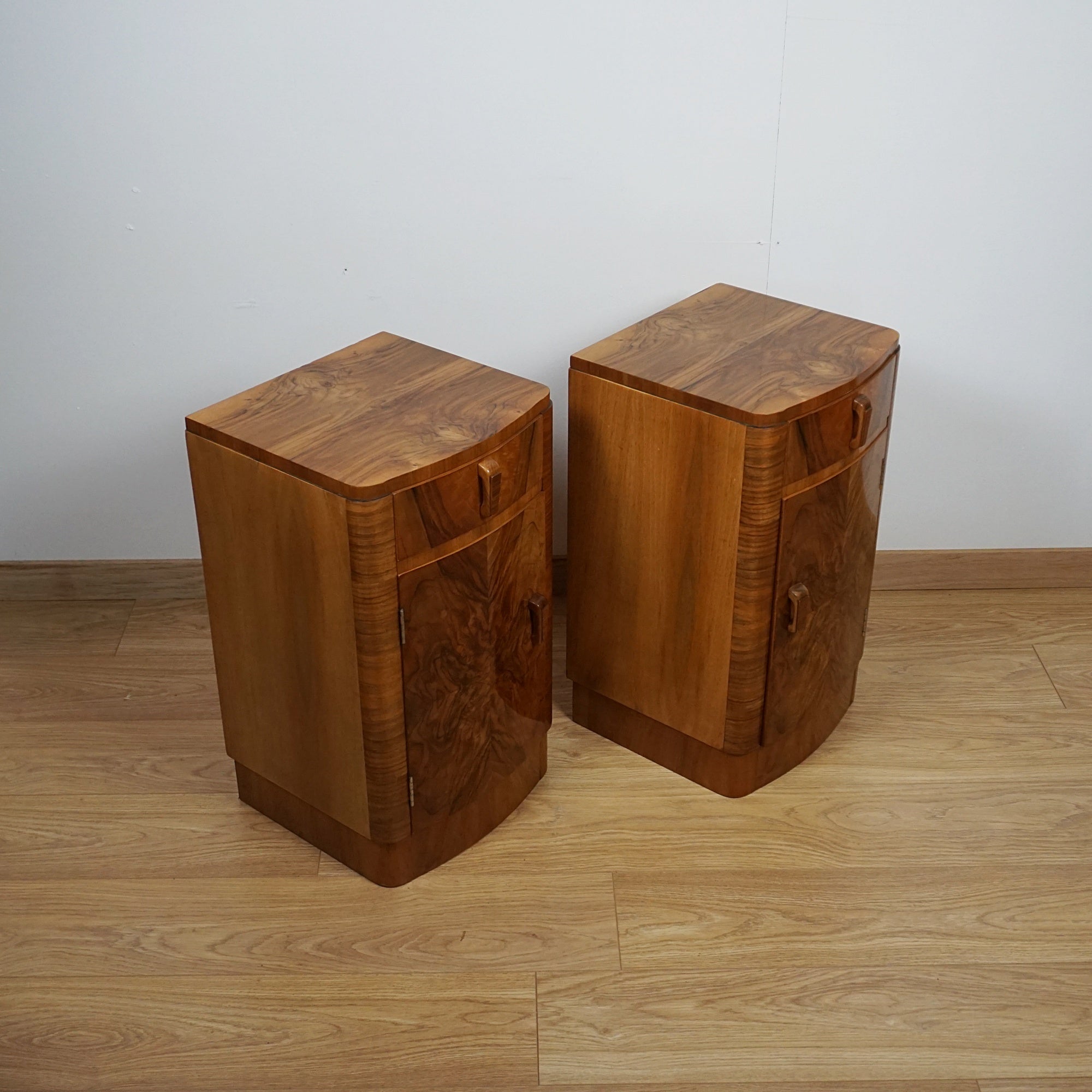 Art Deco Walnut Bedside Cabinets - Jeroen Markies Art Deco