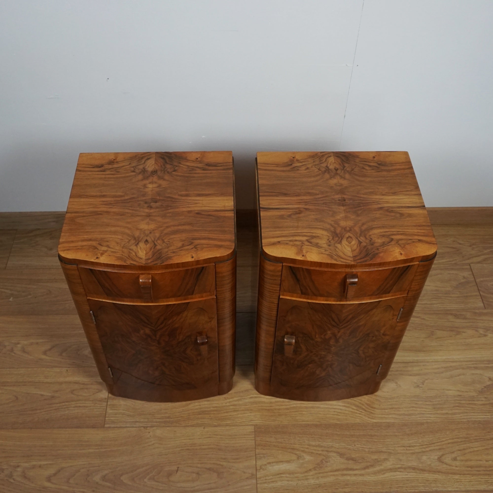 Art Deco Walnut Bedside Cabinets - Jeroen Markies Art Deco