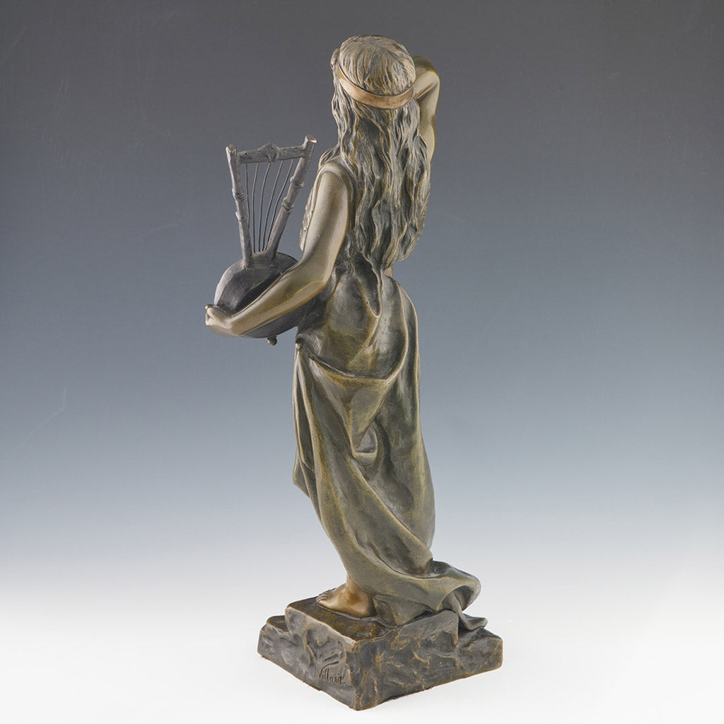 Original Emmanuel Villanis 'Bohemienne' Bronze Sculpture 48cm Tall - Jeroen Markies Art Deco