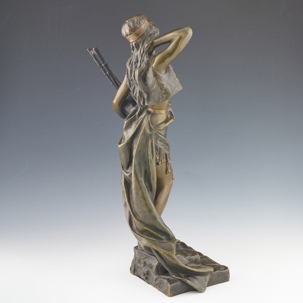 Original Emmanuel Villanis 'Bohemienne' Bronze Sculpture 48cm Tall - Jeroen Markies Art Deco
