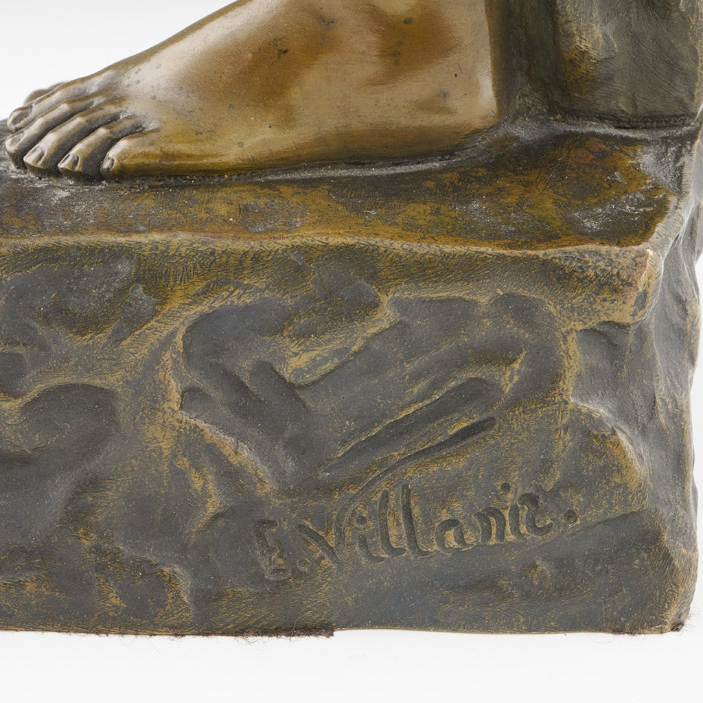 Original Emmanuel Villanis 'Bohemienne' Bronze Sculpture 48cm Tall - Jeroen Markies Art Deco