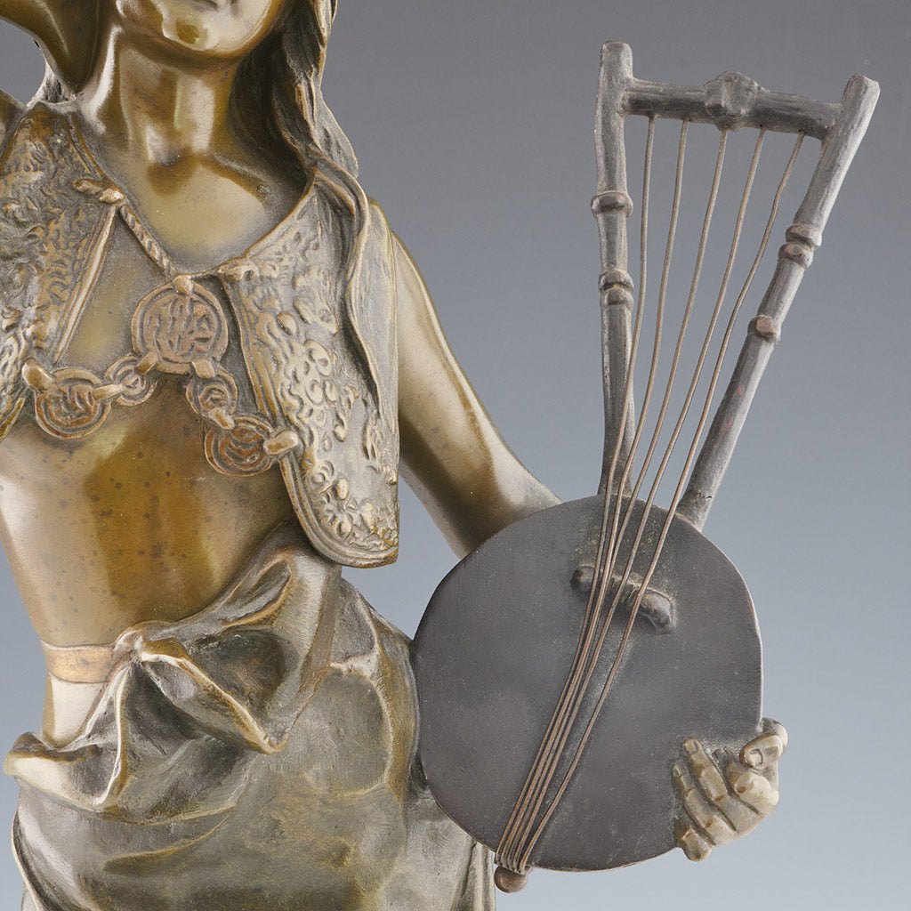 Original Emmanuel Villanis 'Bohemienne' Bronze Sculpture 48cm Tall - Jeroen Markies Art Deco