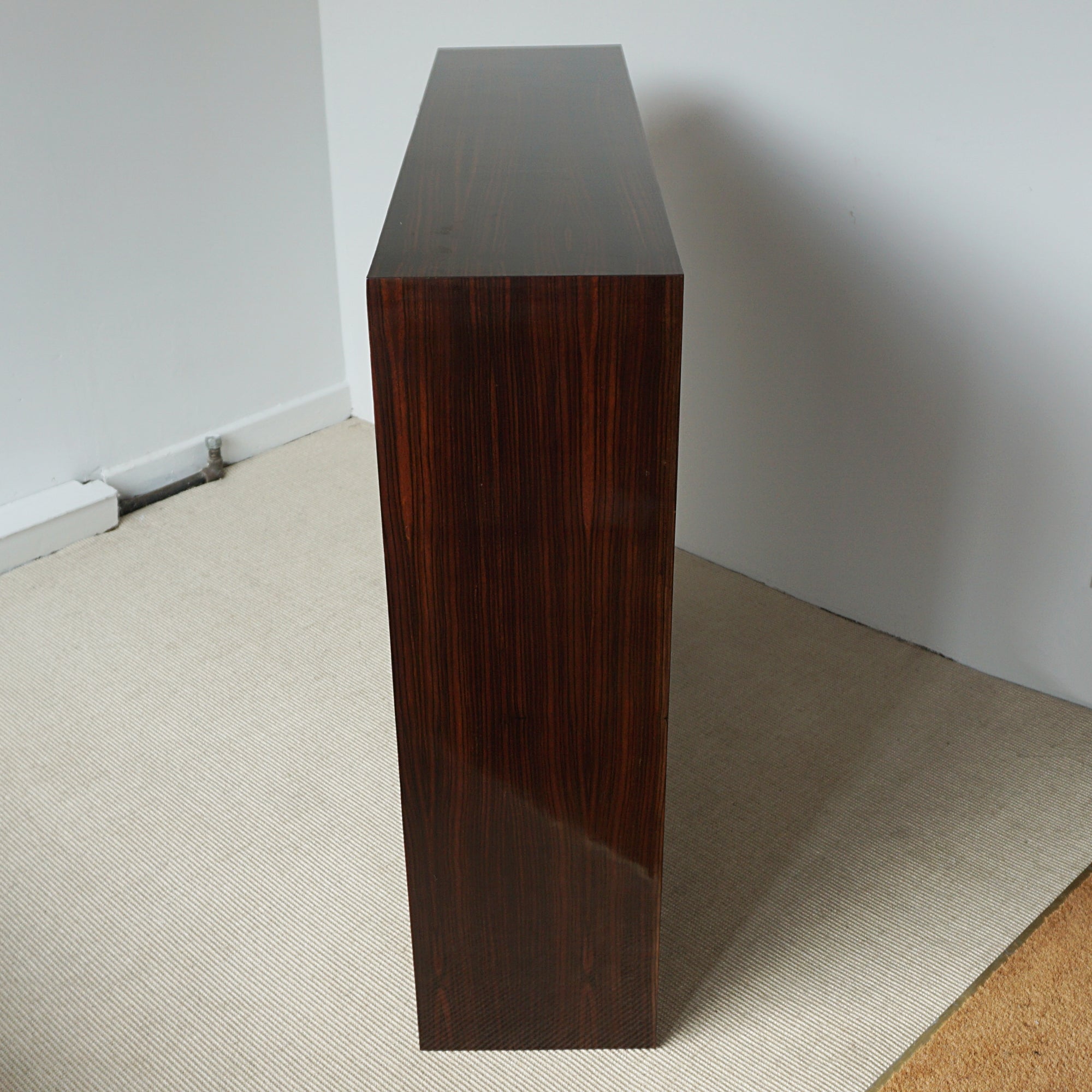 Exceptional Macassar Ebony and Frosted Mirrored bookcase cabinet -Jeroen Markies Art Deco