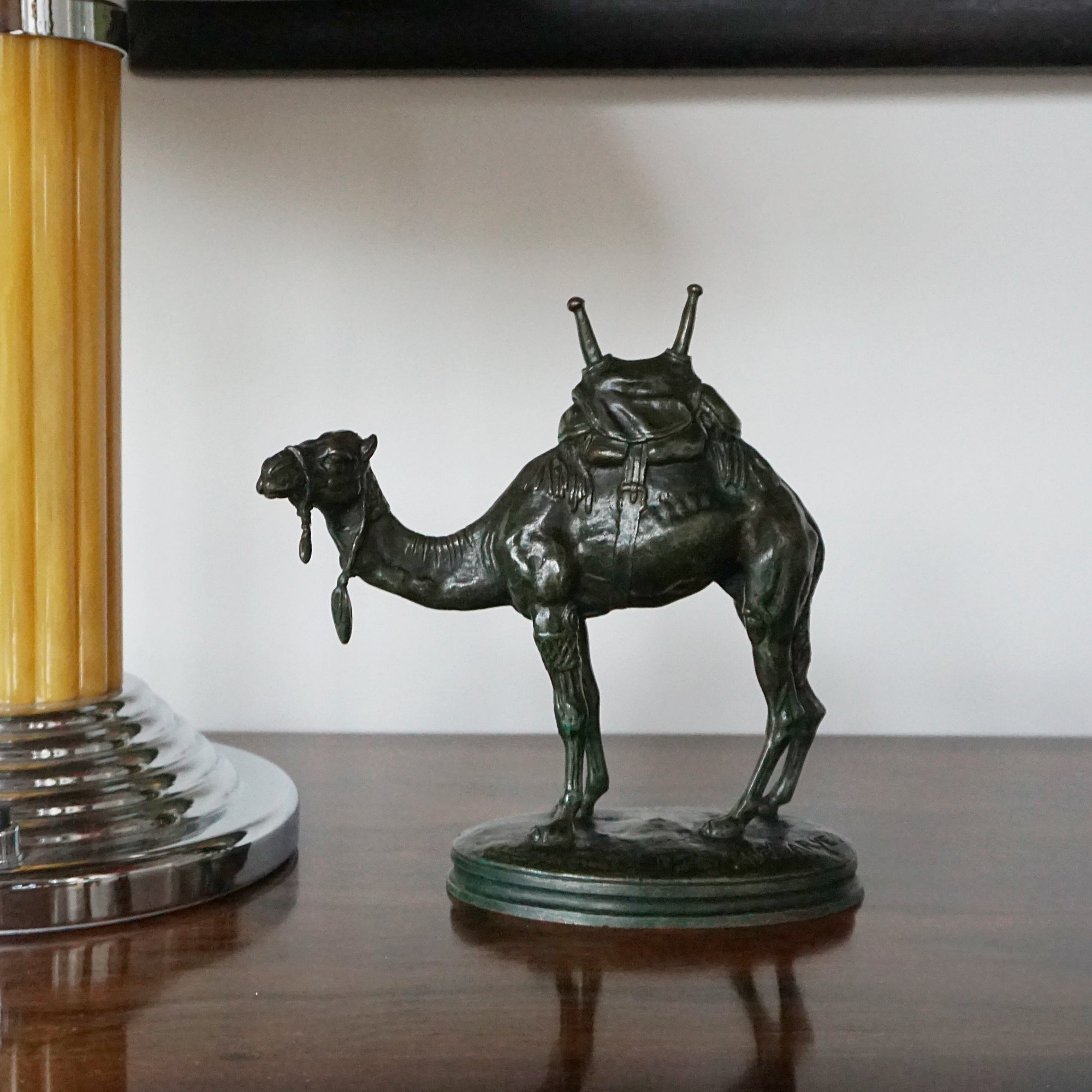 'Dromadaire' A Saddled Camel bronze Sculpture by Alfred Barye - Jeroen Markies Art Deco