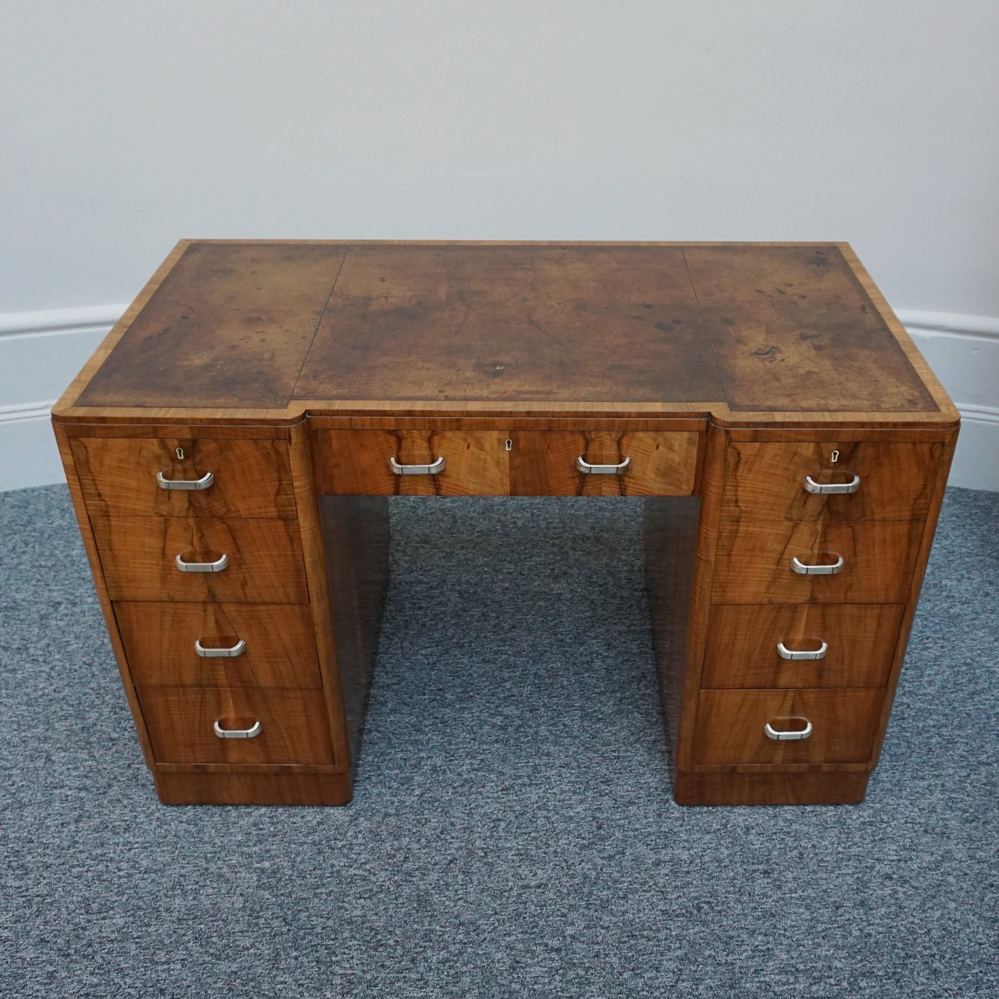 Vintage Art Deco Pedestal Writing Desk - Jeroen Markies Art Deco