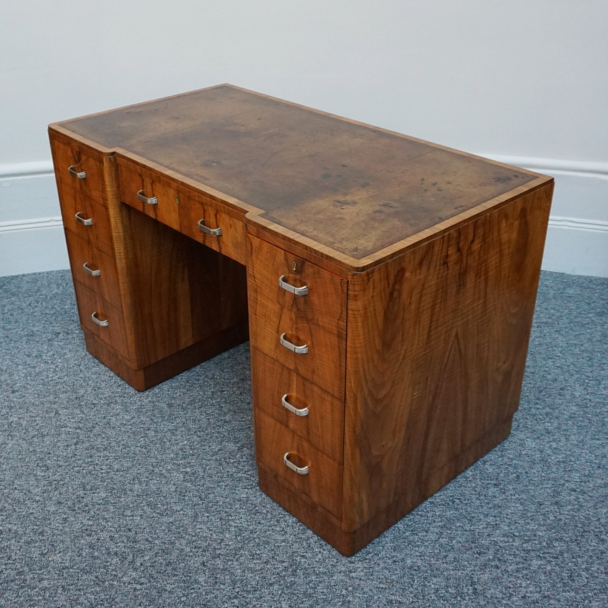 Vintage Art Deco Pedestal Writing Desk - Jeroen Markies Art Deco
