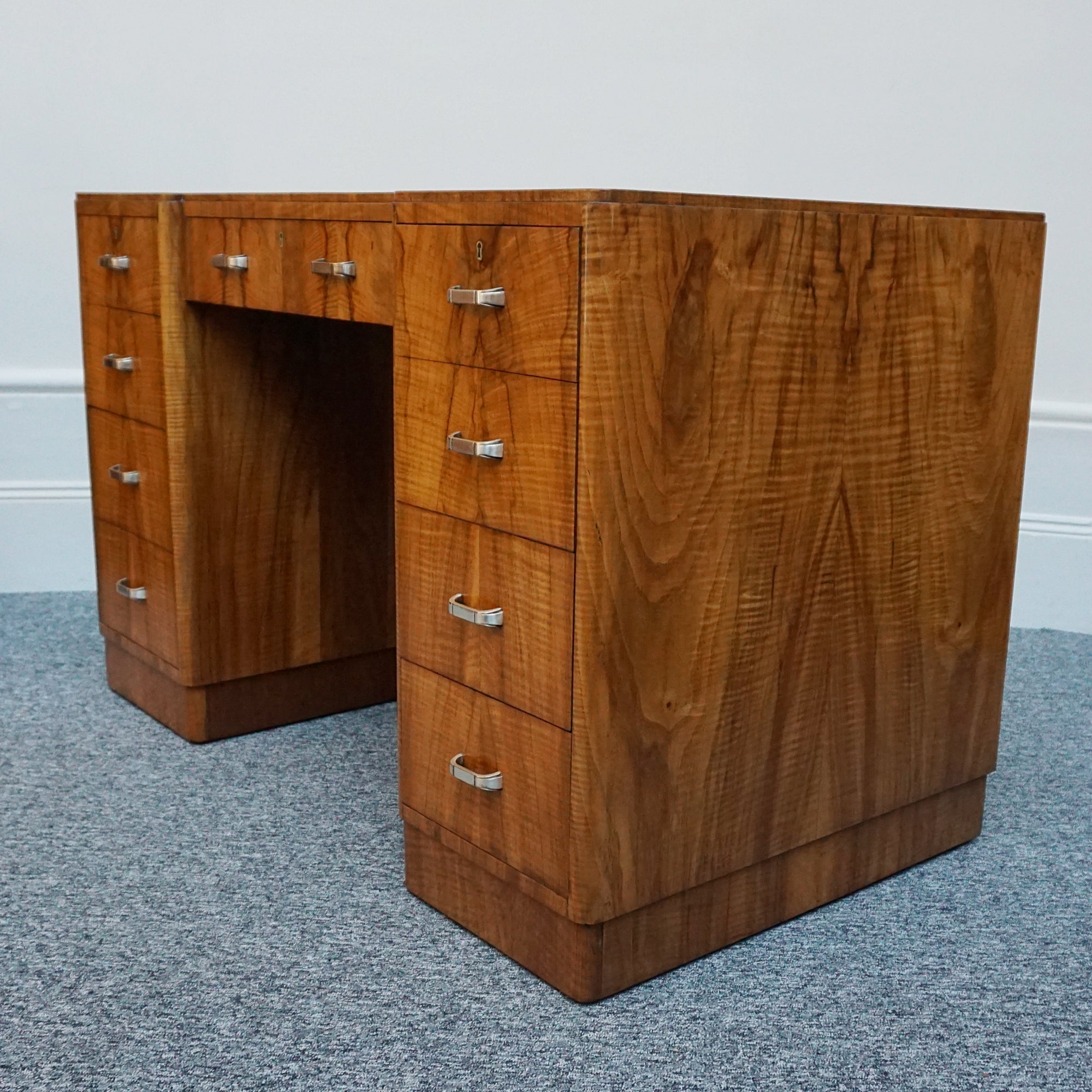 Vintage Art Deco Pedestal Writing Desk - Jeroen Markies Art Deco