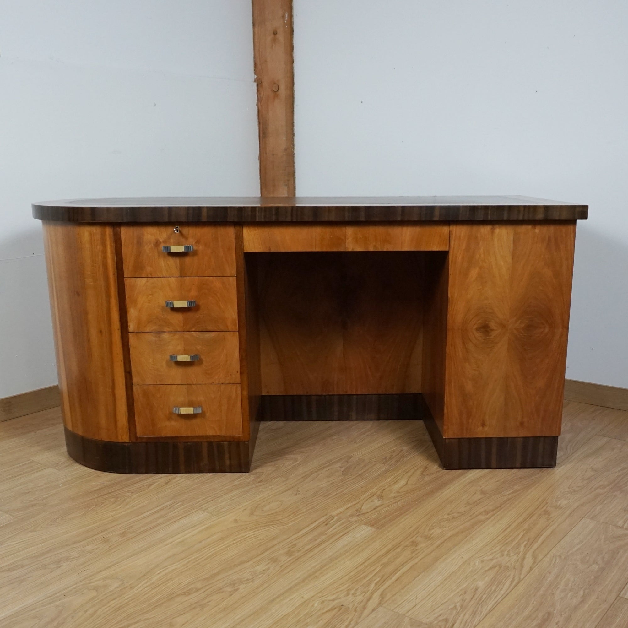 Art Deco Walnut Desk - Markies Art Deco