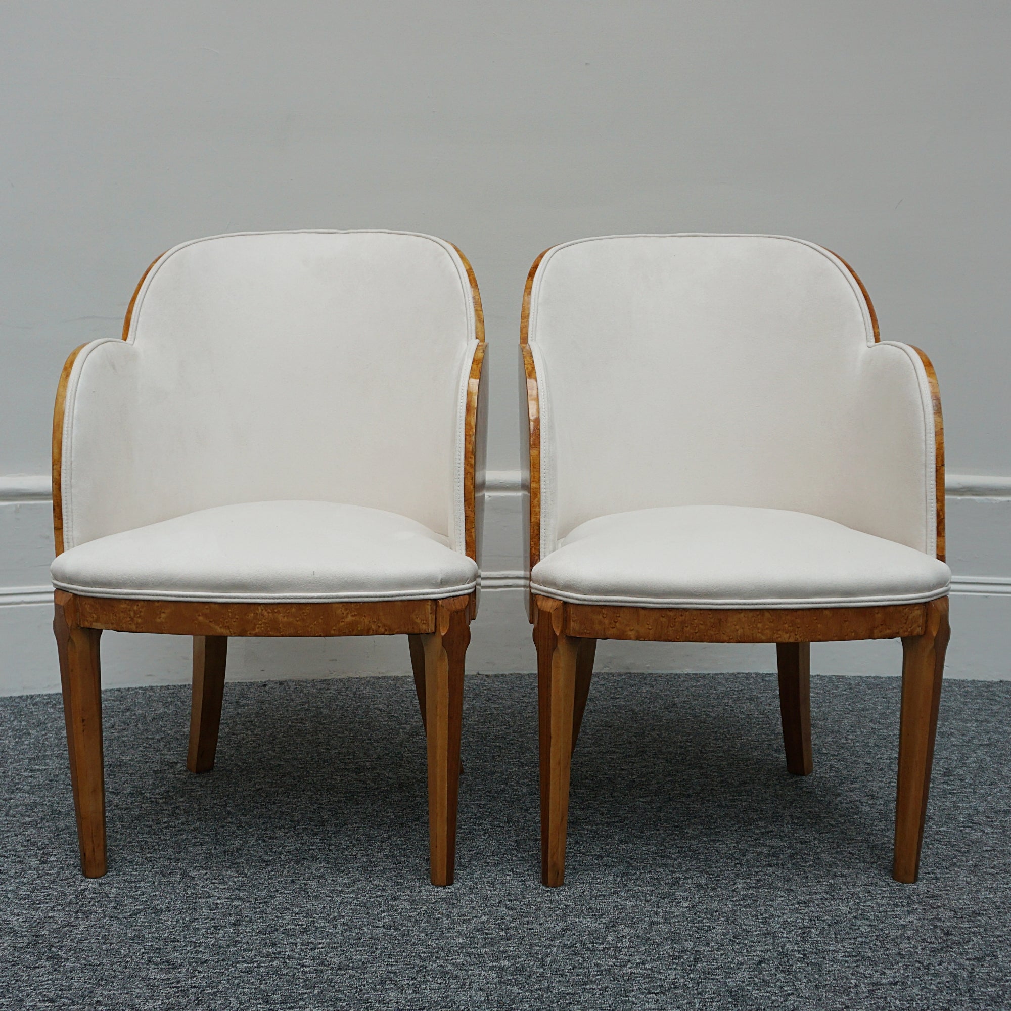 Vintage Birdseye Maple Harry & Lou Epstein Art Deco Six Seater Dining Suite - Jeroen Markies Art Deco