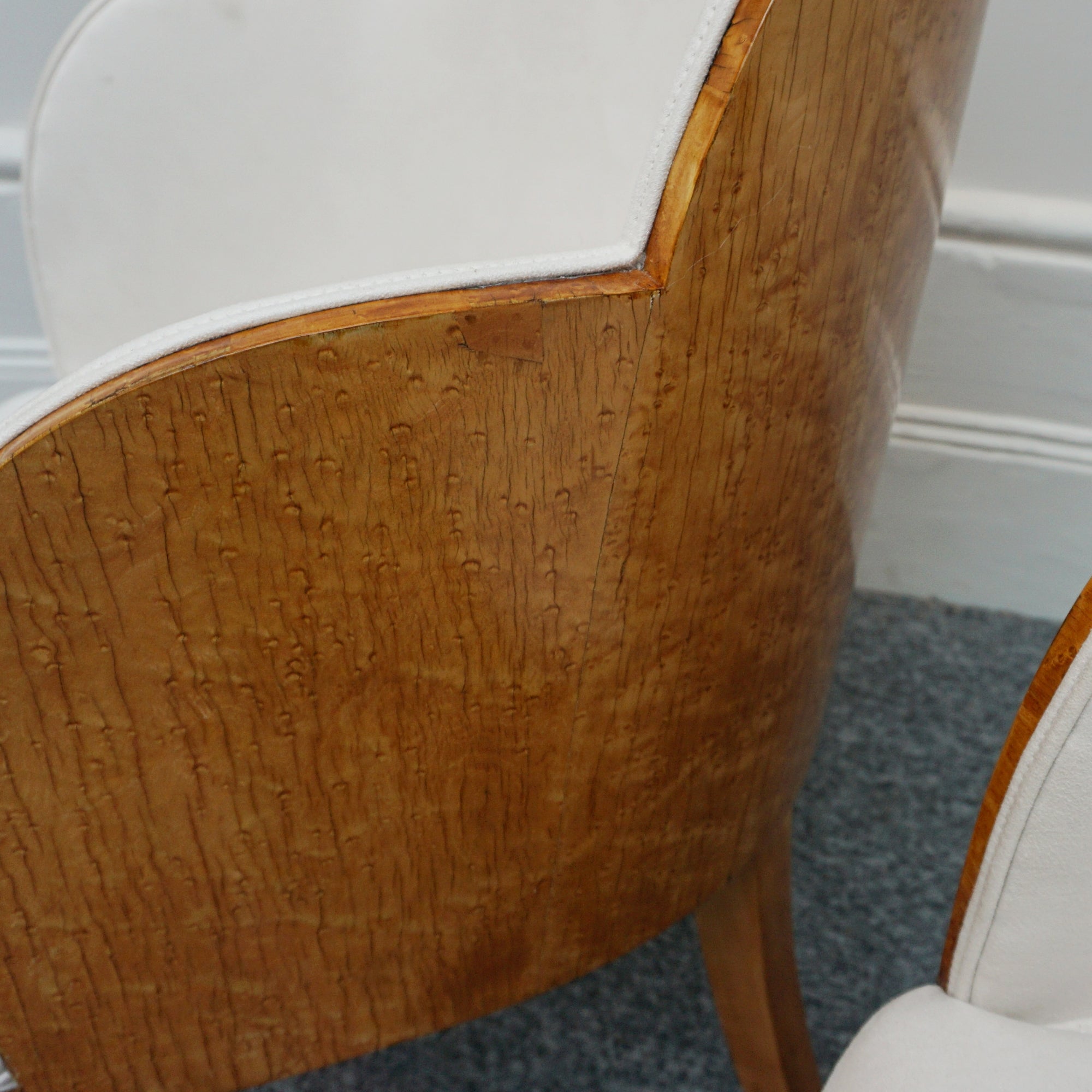 Vintage Birdseye Maple Harry & Lou Epstein Art Deco Six Seater Dining Suite - Jeroen Markies Art Deco