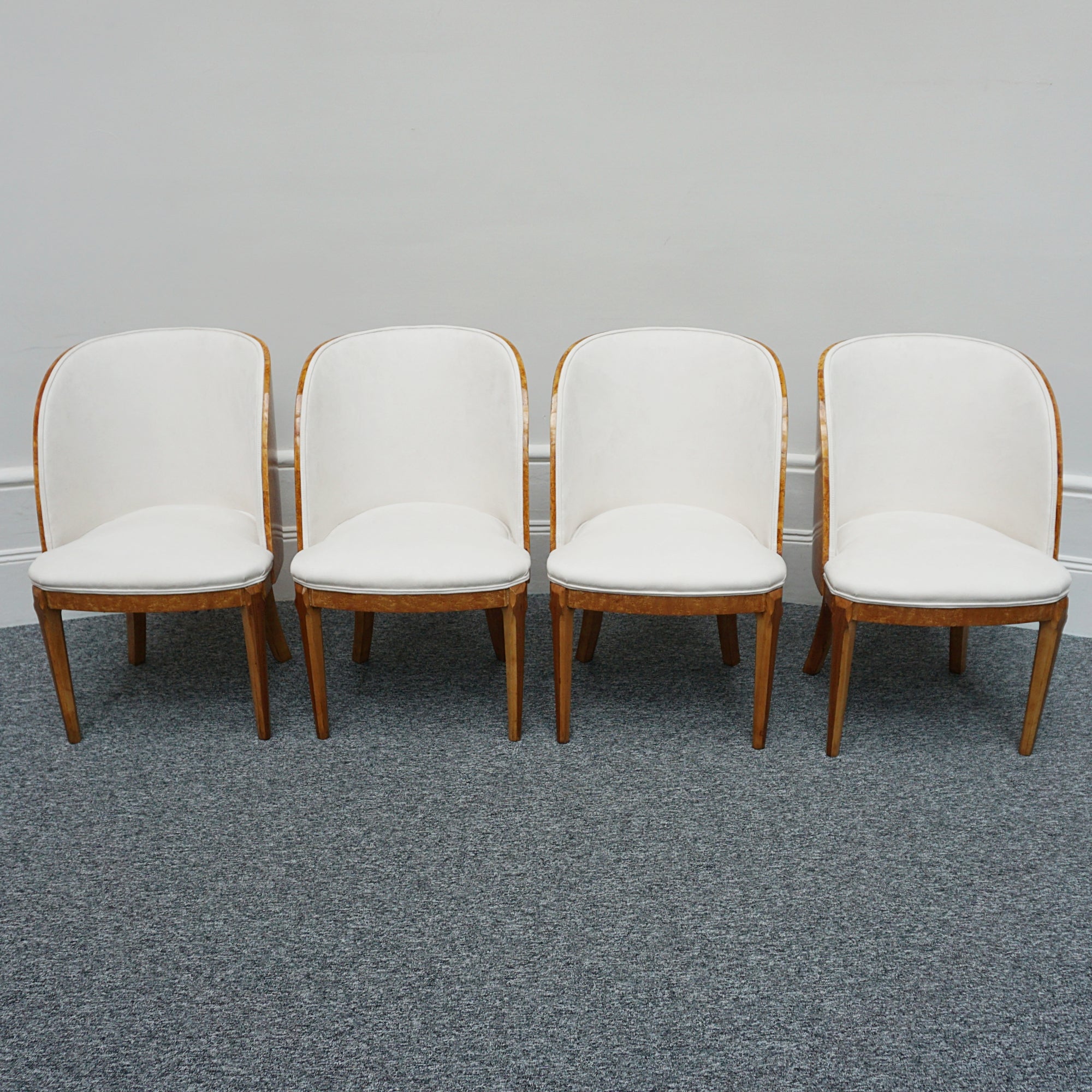 Vintage Birdseye Maple Harry & Lou Epstein Art Deco Six Seater Dining Suite - Jeroen Markies Art Deco