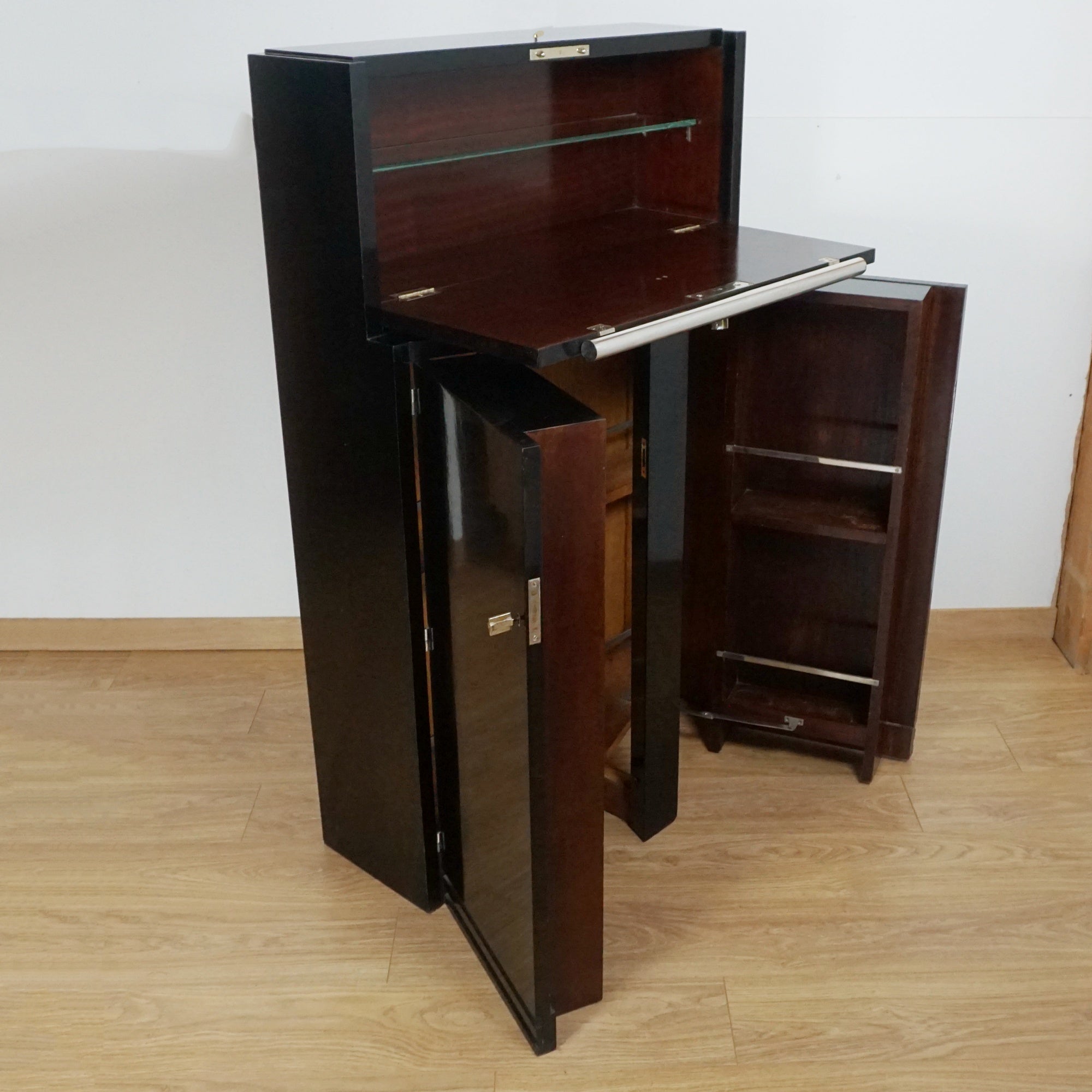 Art Deco Ebonised Drinks Cabinet