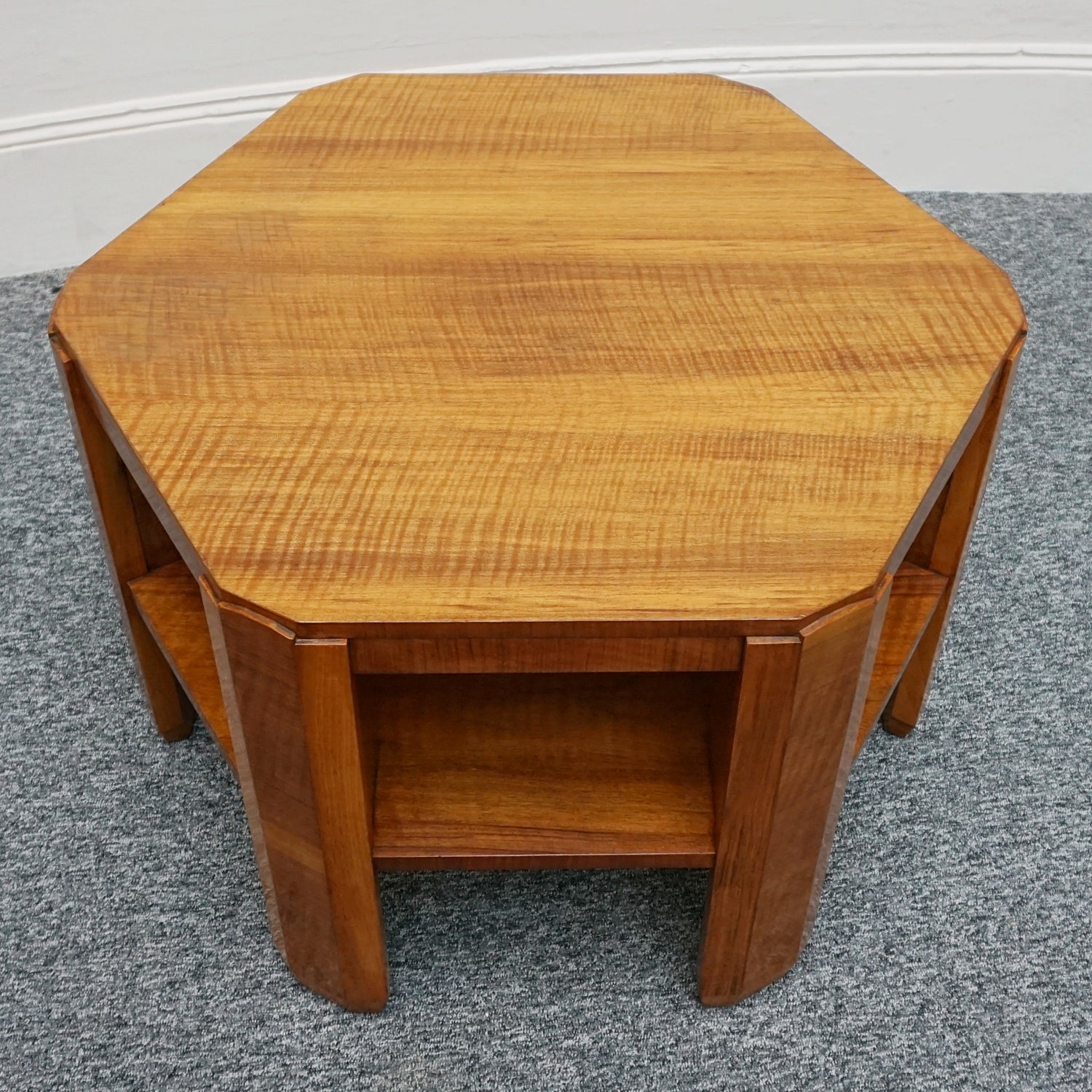 An Art Deco hexagonal coffee table by Heal's of London