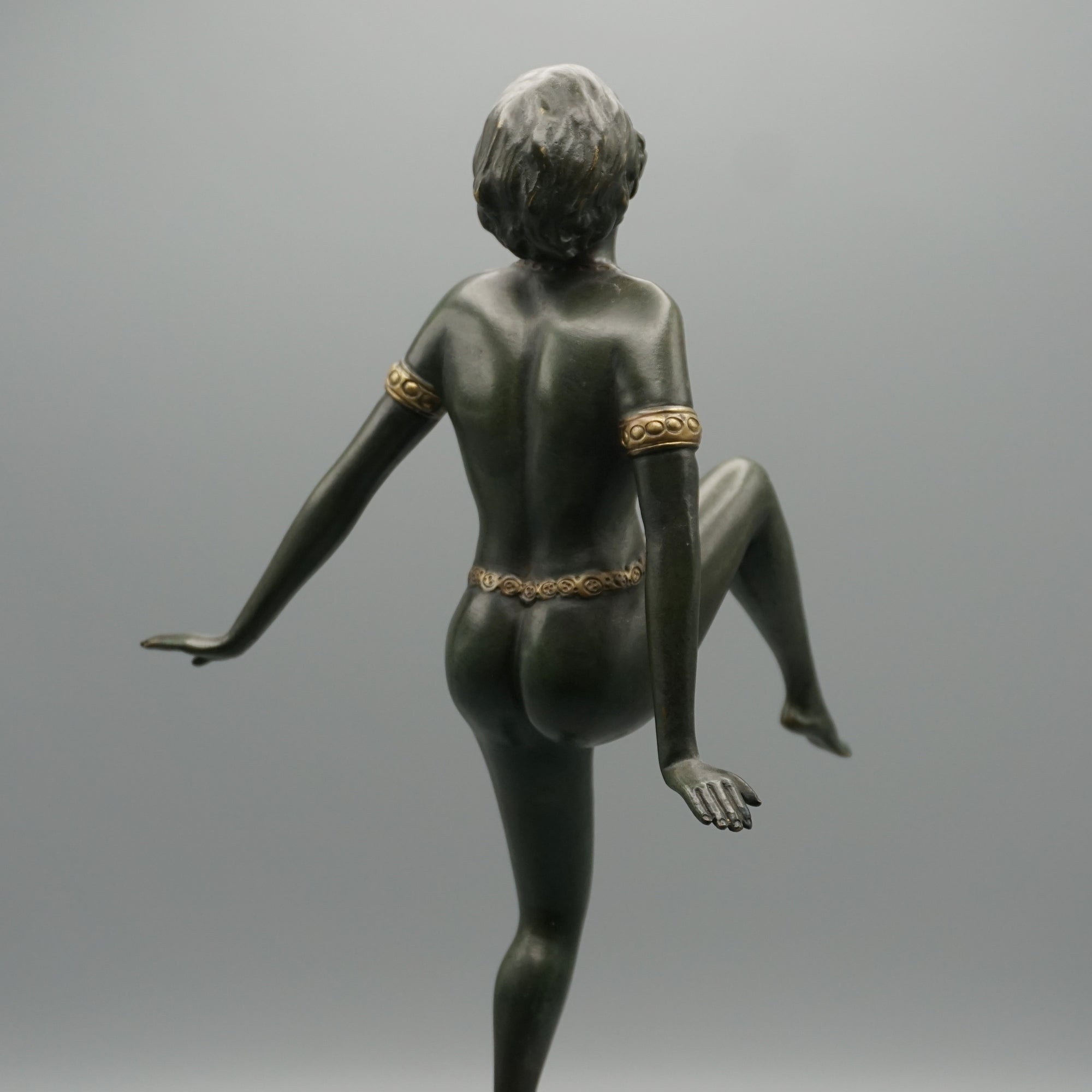 Art Deco Cold Painted  Bronze Sculpture of a Dancing  Lady - Jeroen Markies Art Deco
