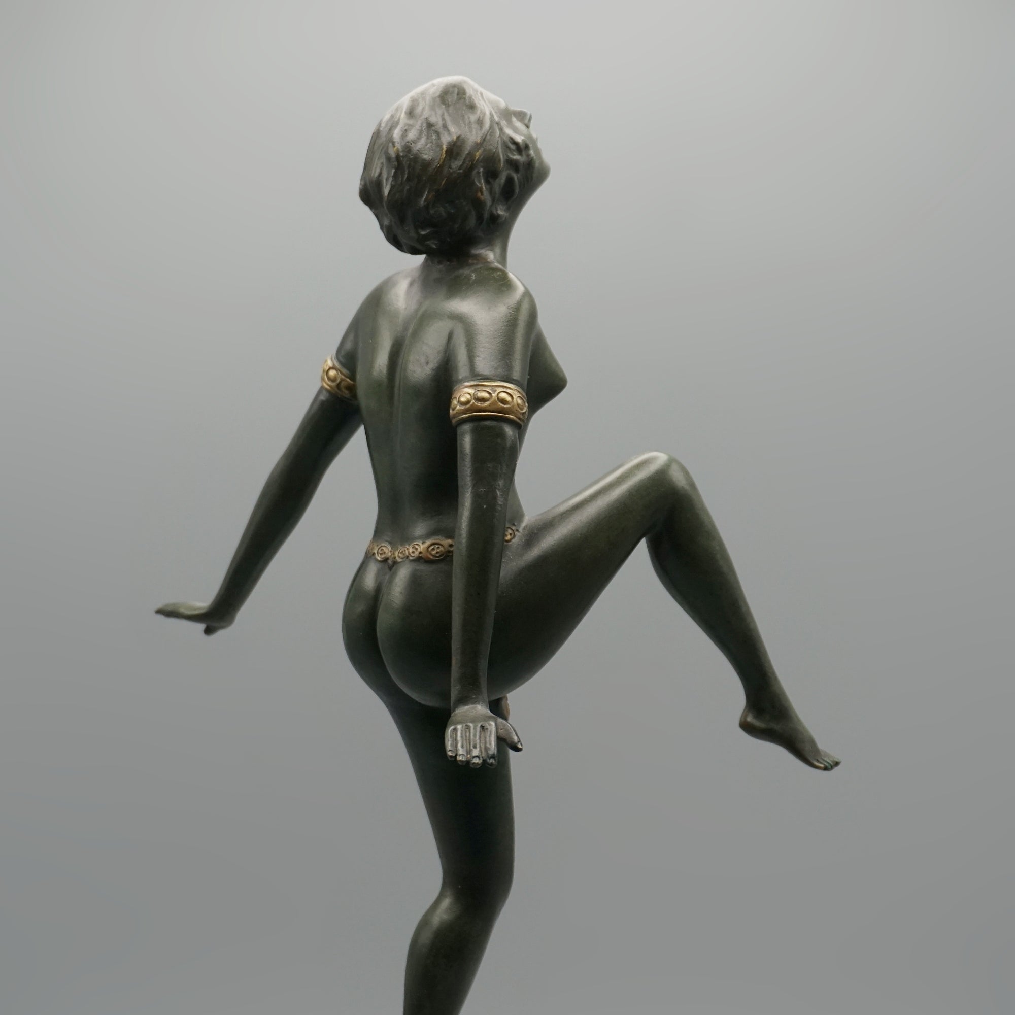 Art Deco Cold Painted  Bronze Sculpture of a Dancing  Lady - Jeroen Markies Art Deco
