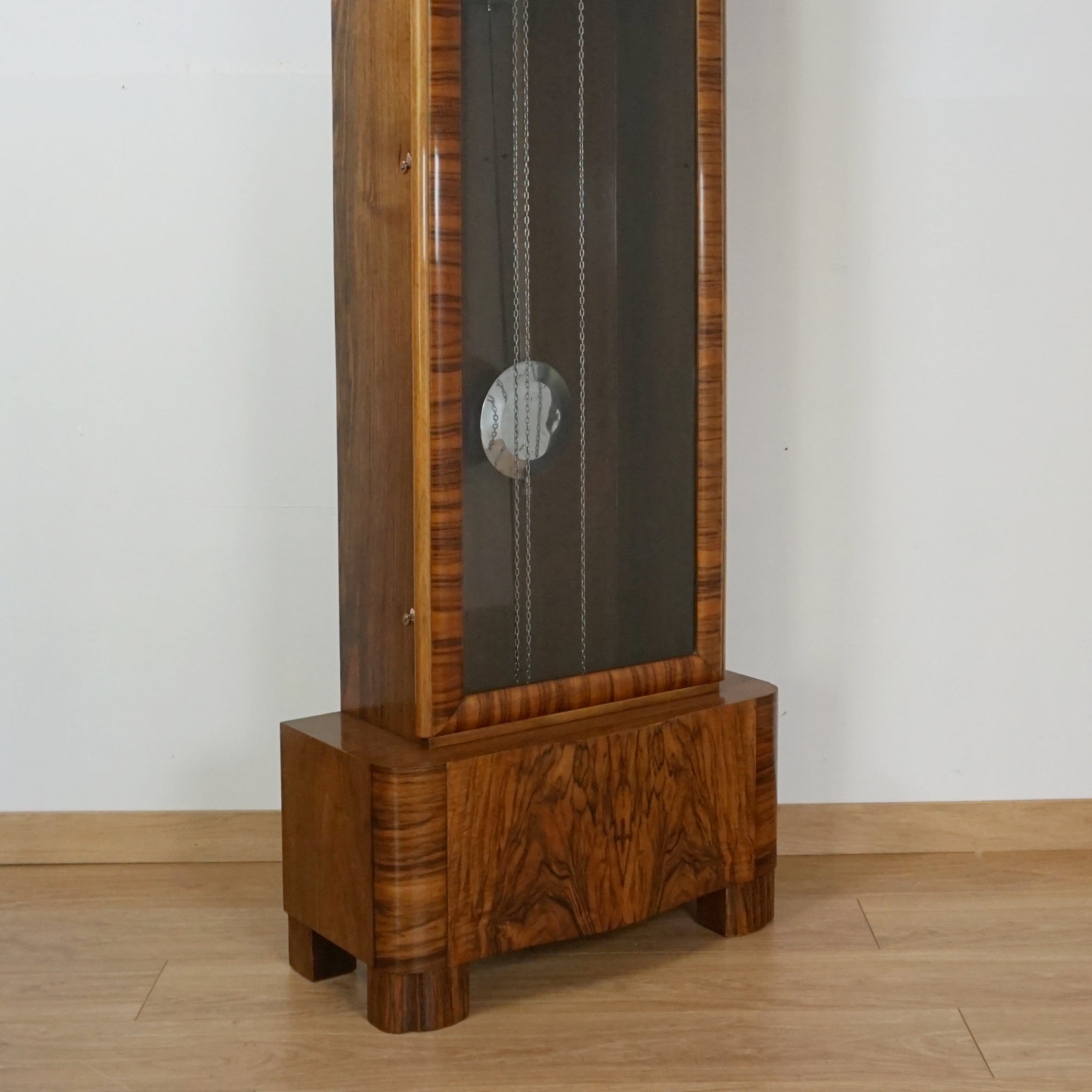 Art Deco Burr Walnut Longcase Clock - Markies Antiques Ltd