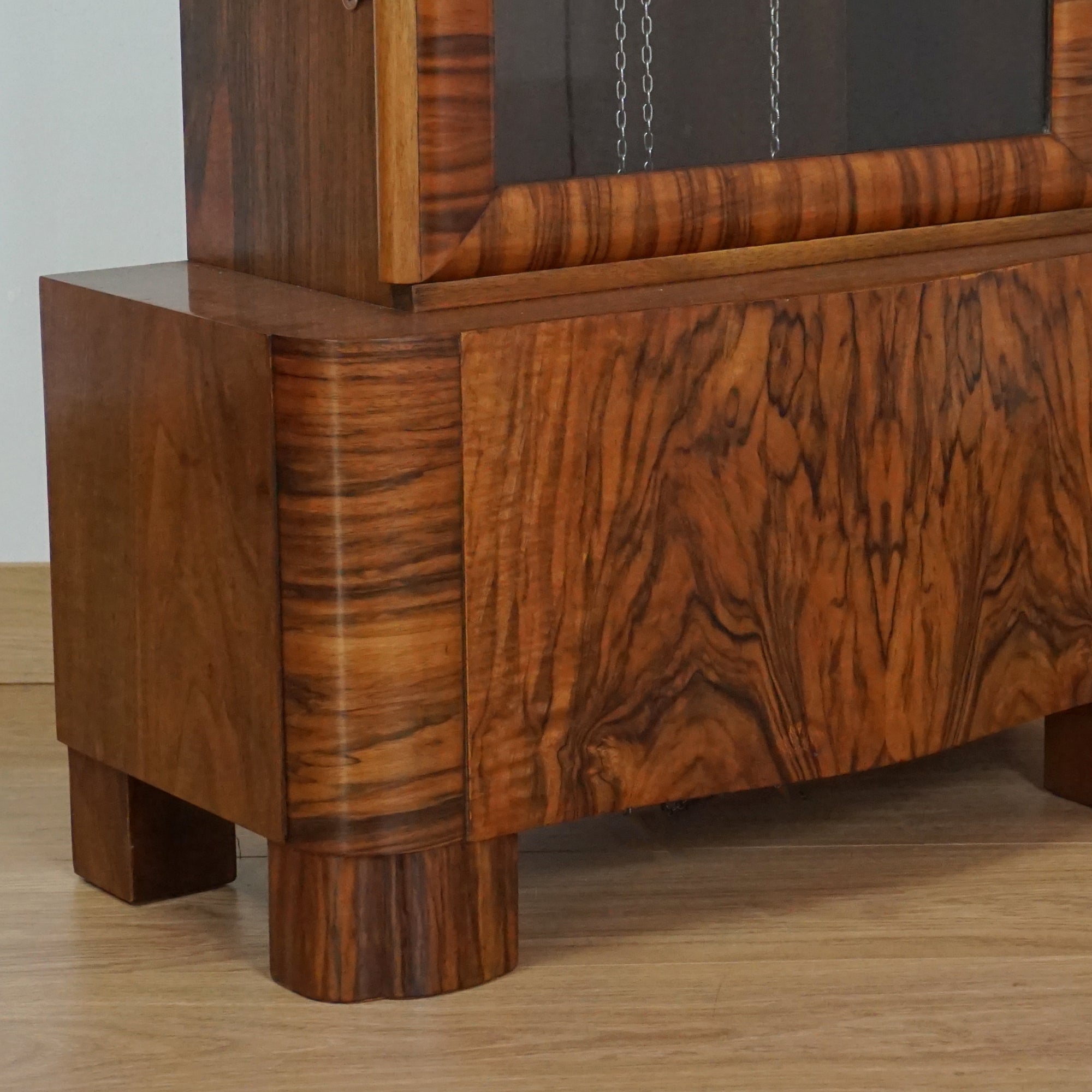 Art Deco Burr Walnut Longcase Clock - Markies Antiques Ltd