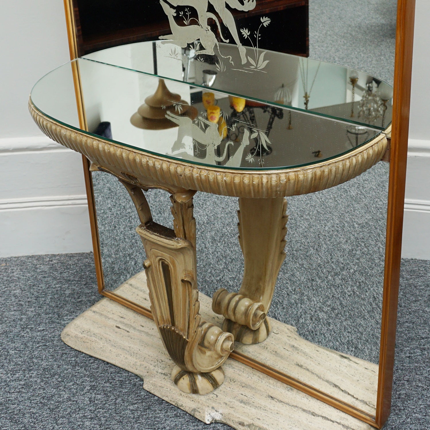 Original Art Deco 1930's Fontana Arte Mirrored Console - Jeroen Markies Art Deco