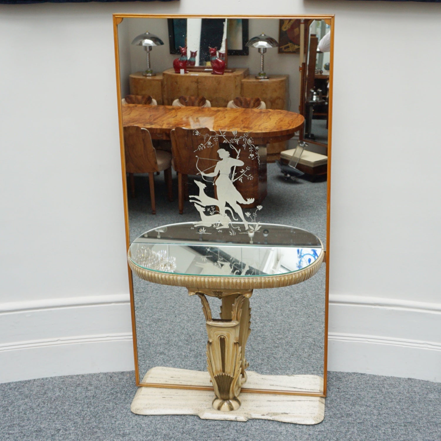 Original Art Deco 1930's Fontana Arte Mirrored Console - Jeroen Markies Art Deco