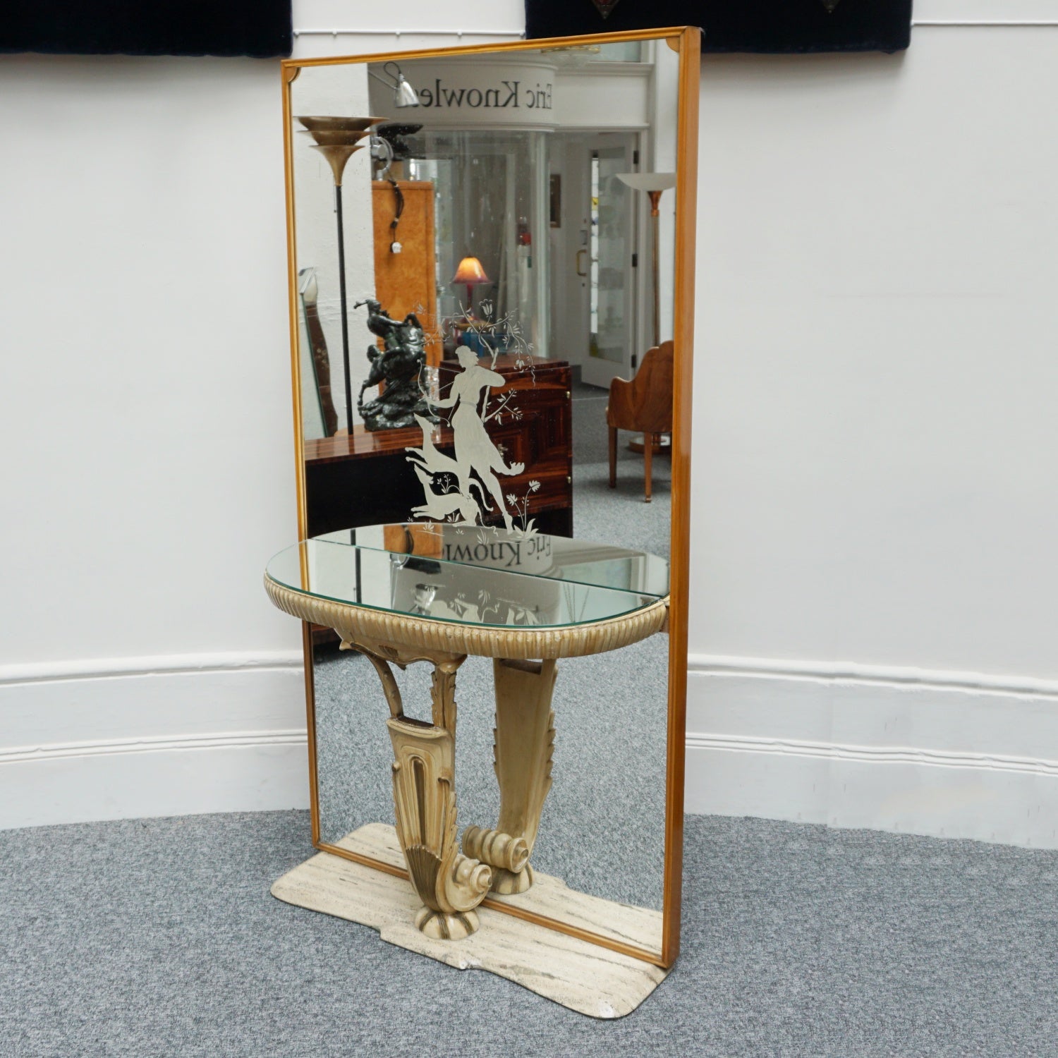 Original Art Deco 1930's Fontana Arte Mirrored Console - Jeroen Markies Art Deco