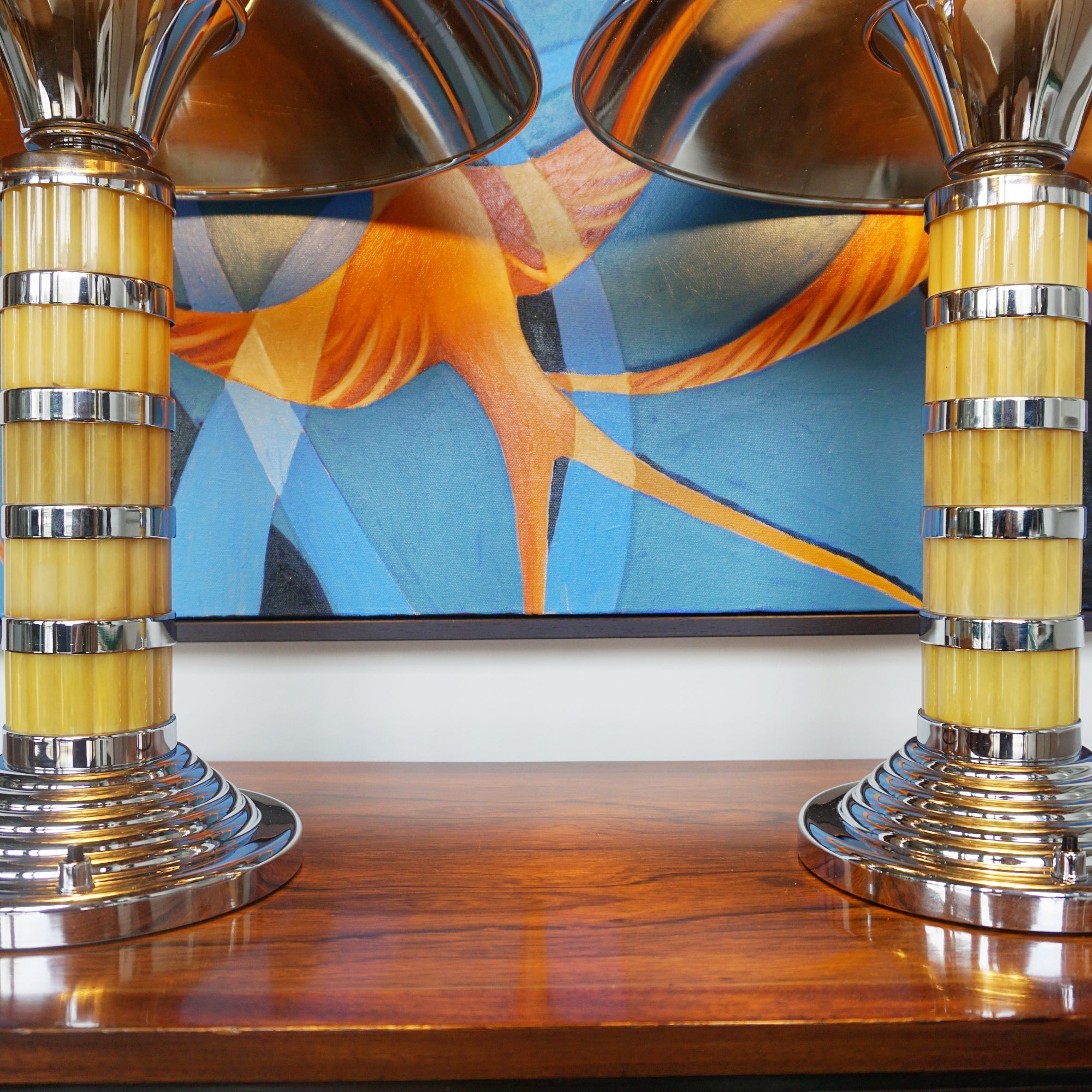 Pair of Art Deco Style Dome Lamps - Jeroen Markies Art Deco