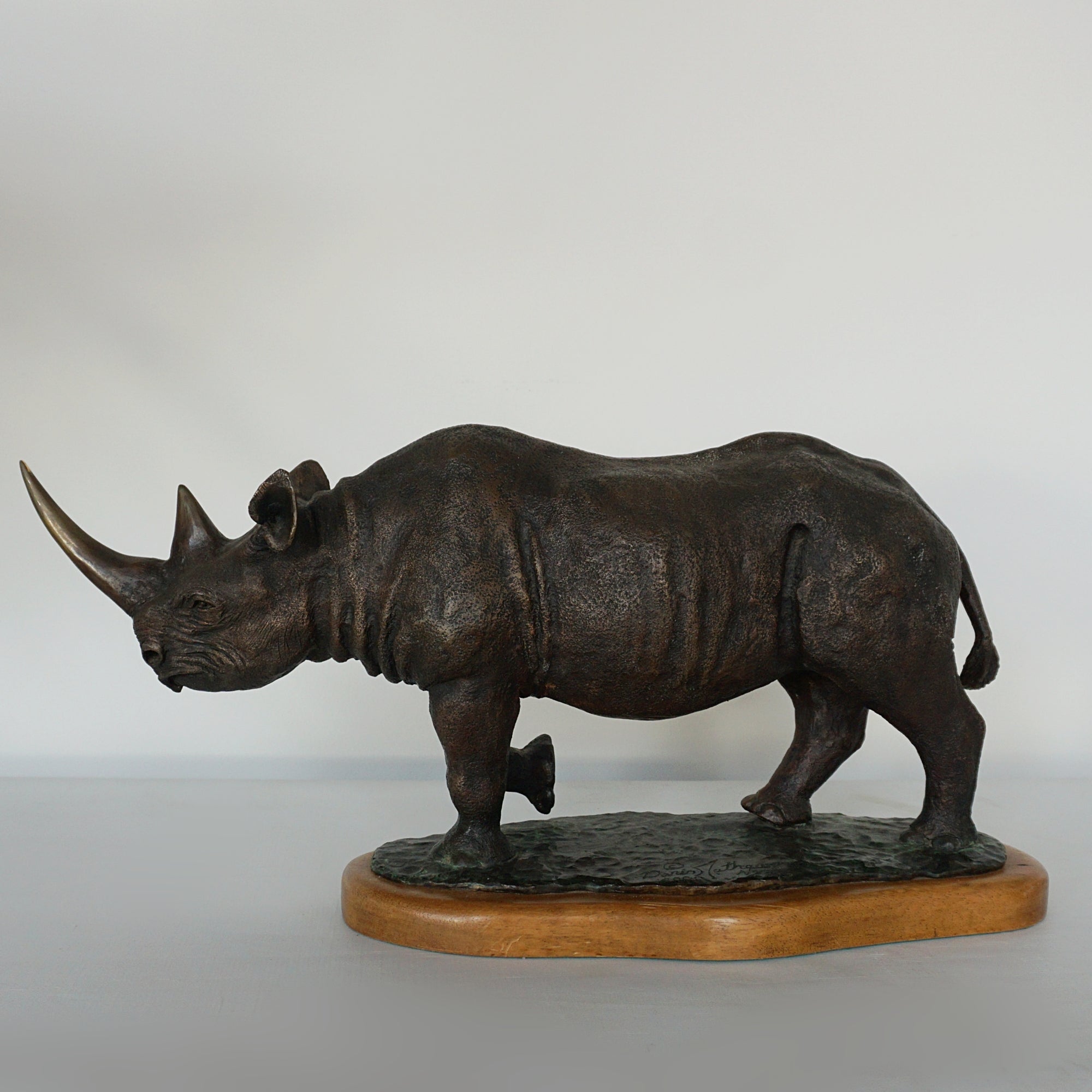 Black Rhino by Denis Mathews - Kenyan Contemporary Sculpture - Jeroen Markies Art Deco