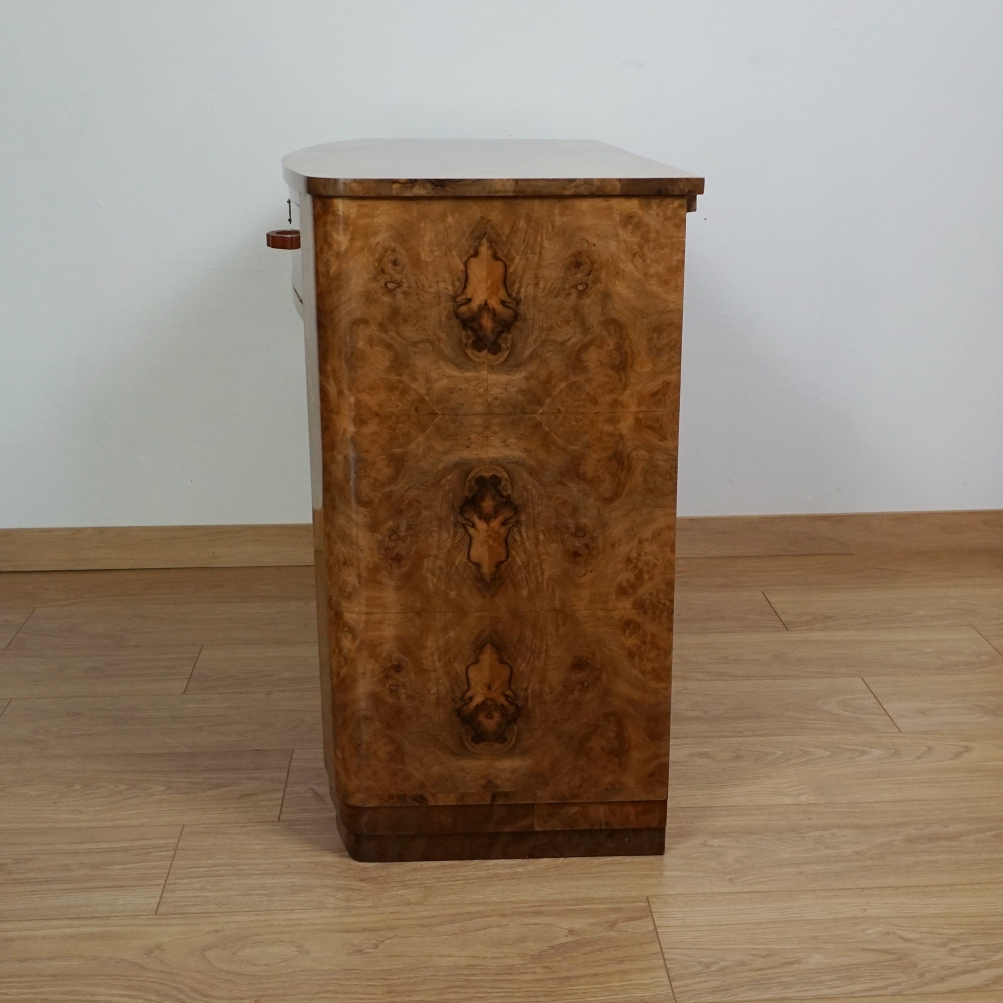 Art Deco Console Table - Burr Walnut Original Art Deco - 20th Century Burr Walnut Furniture - Markies Antiques Ltd