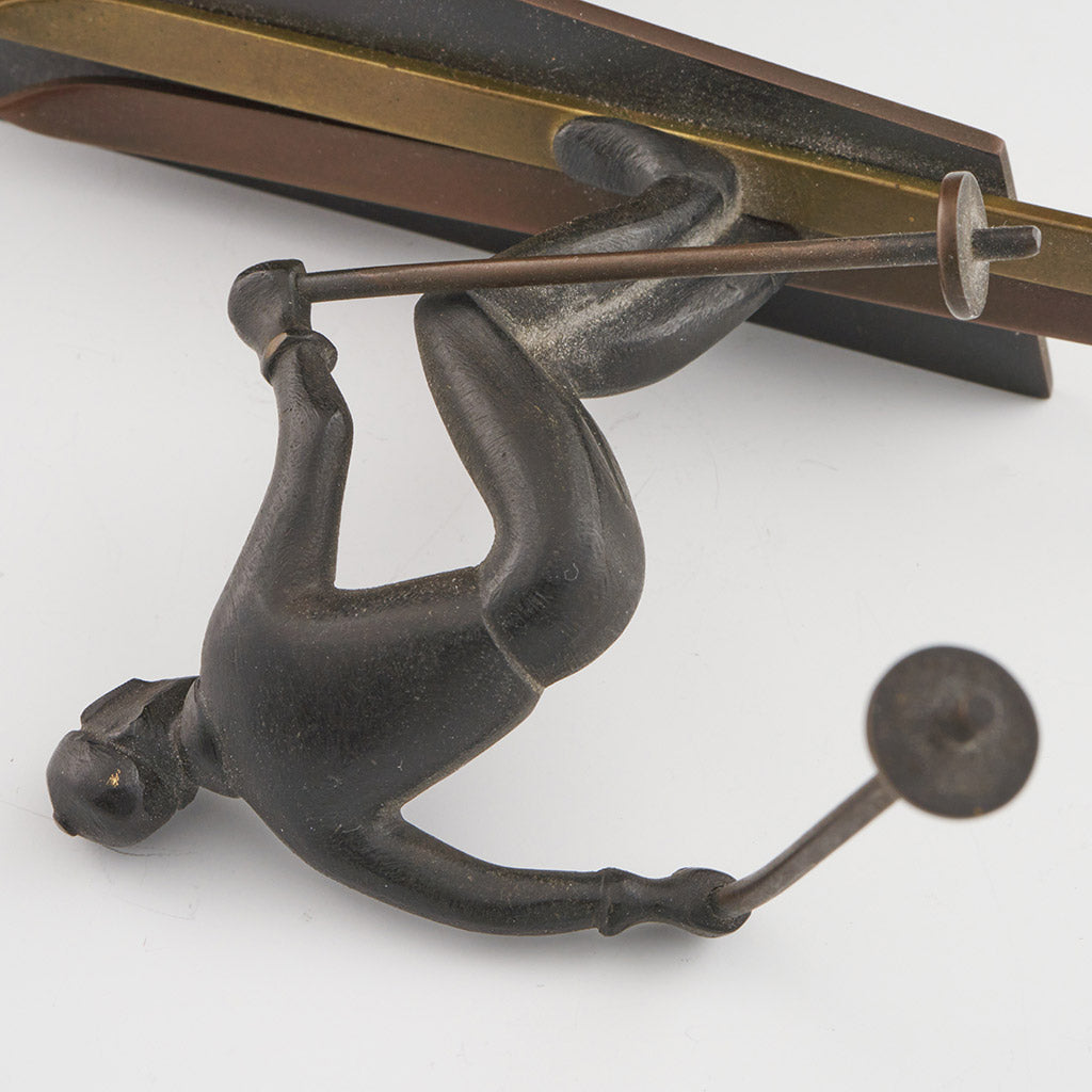 Art Deco Bronze Skier Figure by Richard Rohac - Jeroen Markies Art Deco