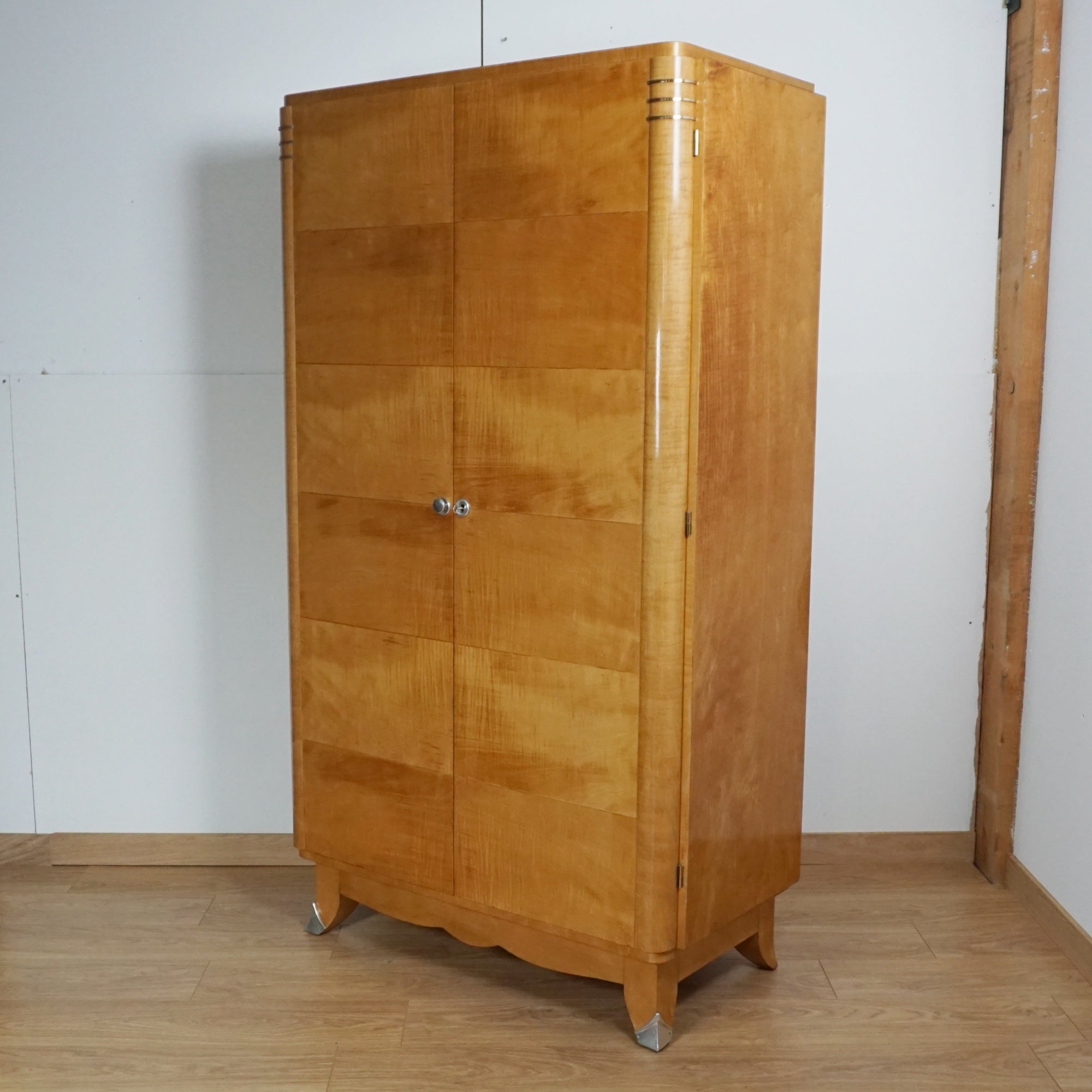 Art Deco Satinwood Wardrobe - Markies Antiques Ltd
