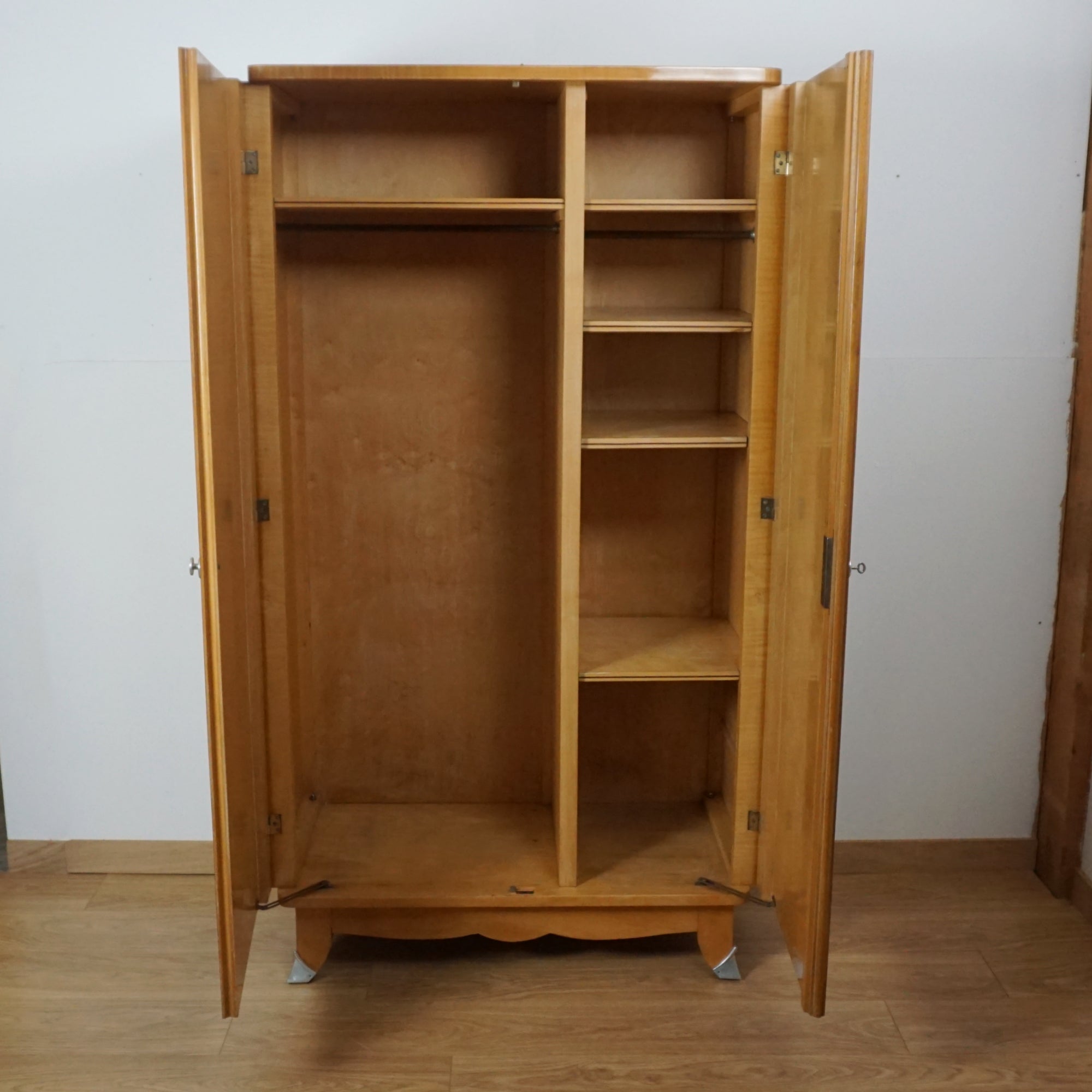 Art Deco Satinwood Wardrobe - Markies Antiques Ltd
