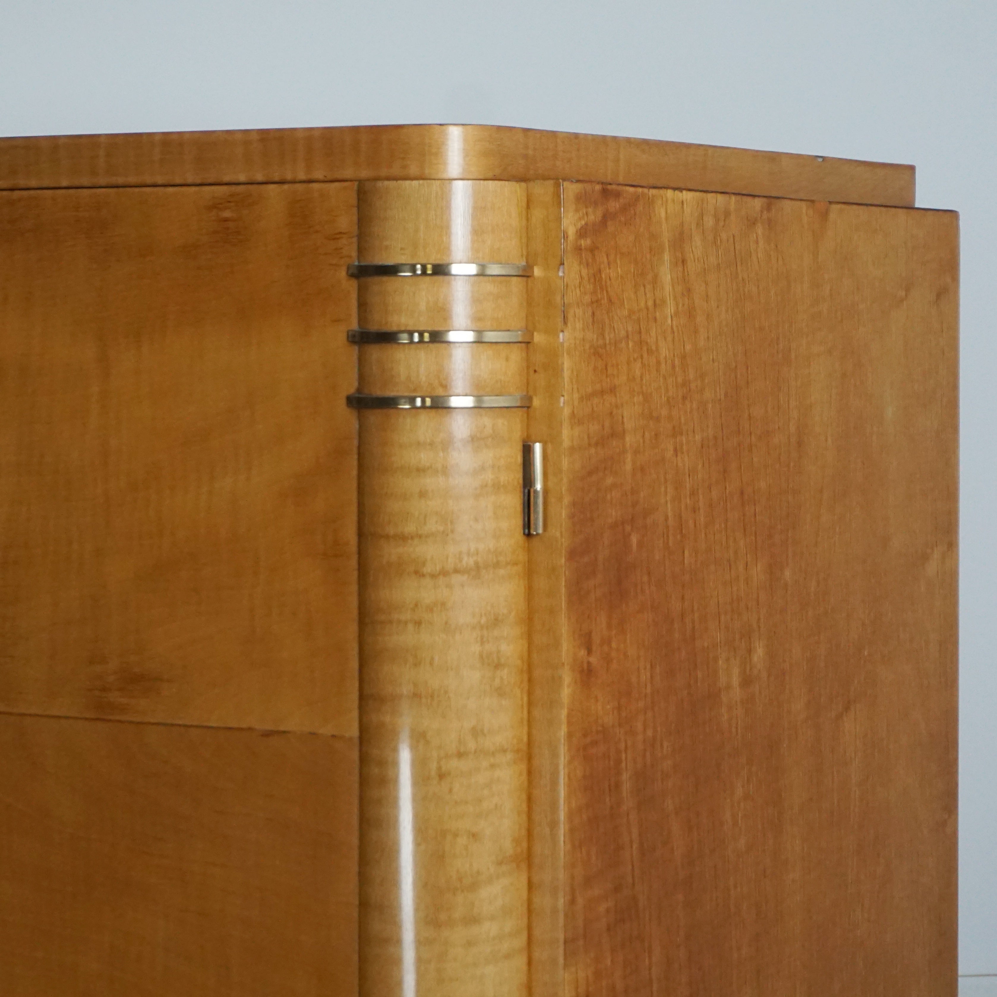 Art Deco Satinwood Wardrobe - Markies Antiques Ltd