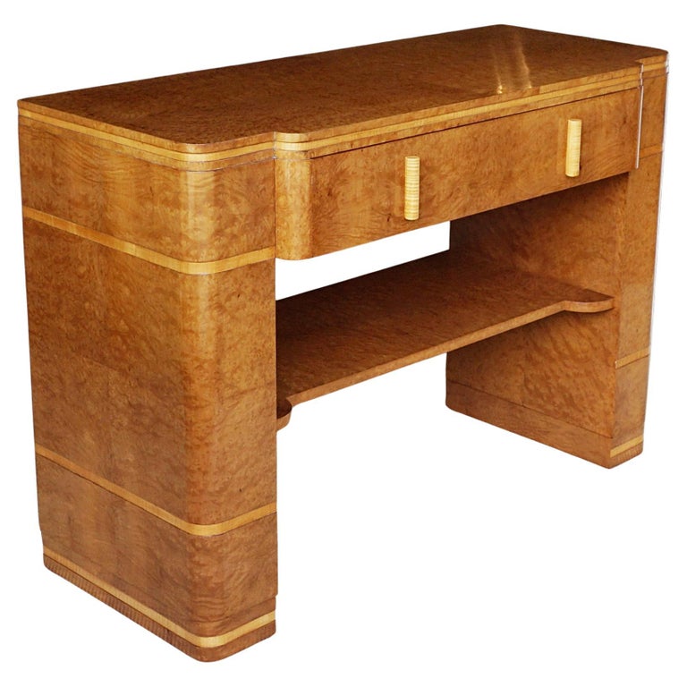 Fantastic quality Art Deco Burr Walnut console table - Jeroen Markies Art Deco