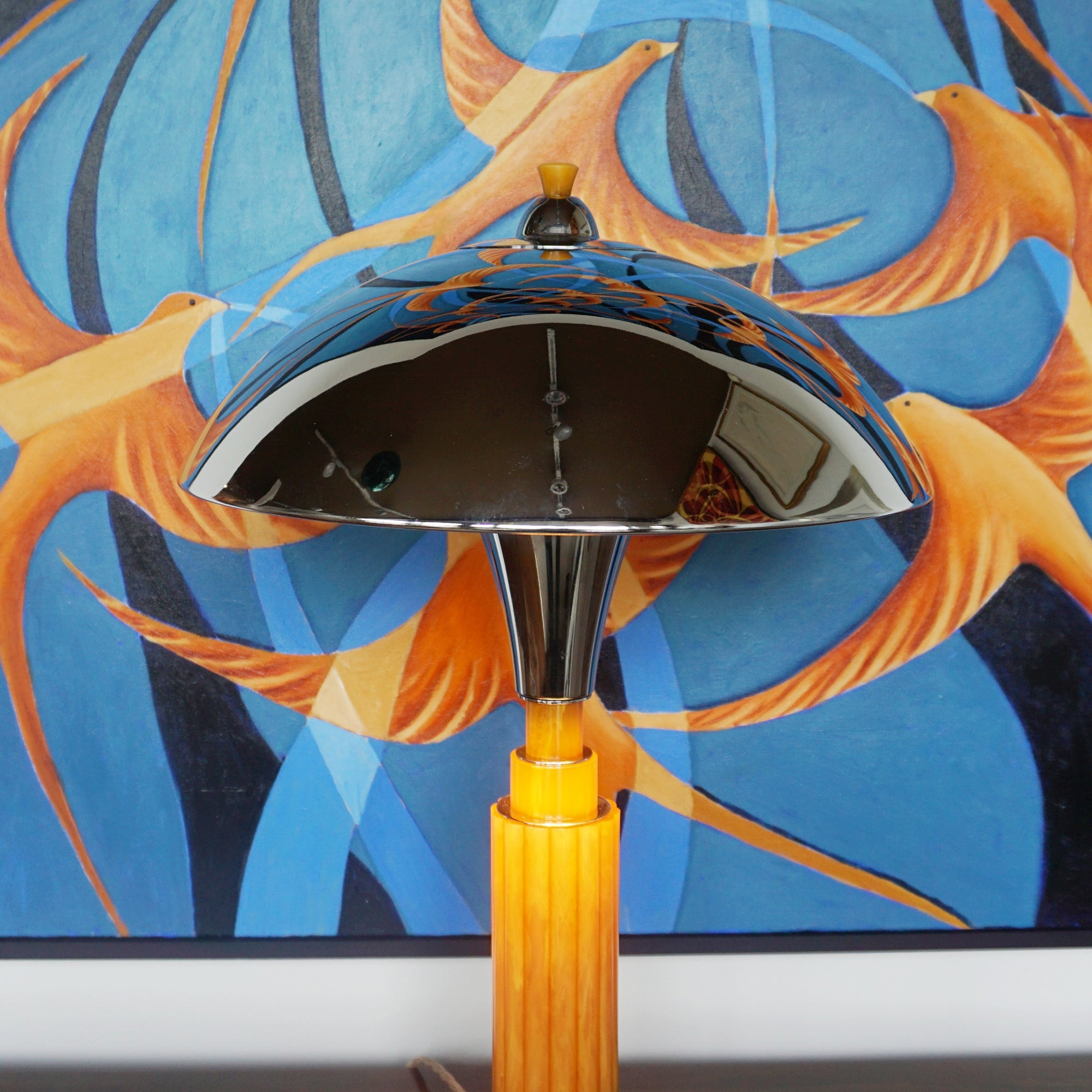 Art Deco Dome Lamps Bakelite and Chrome - Jeroen Markies Art Deco