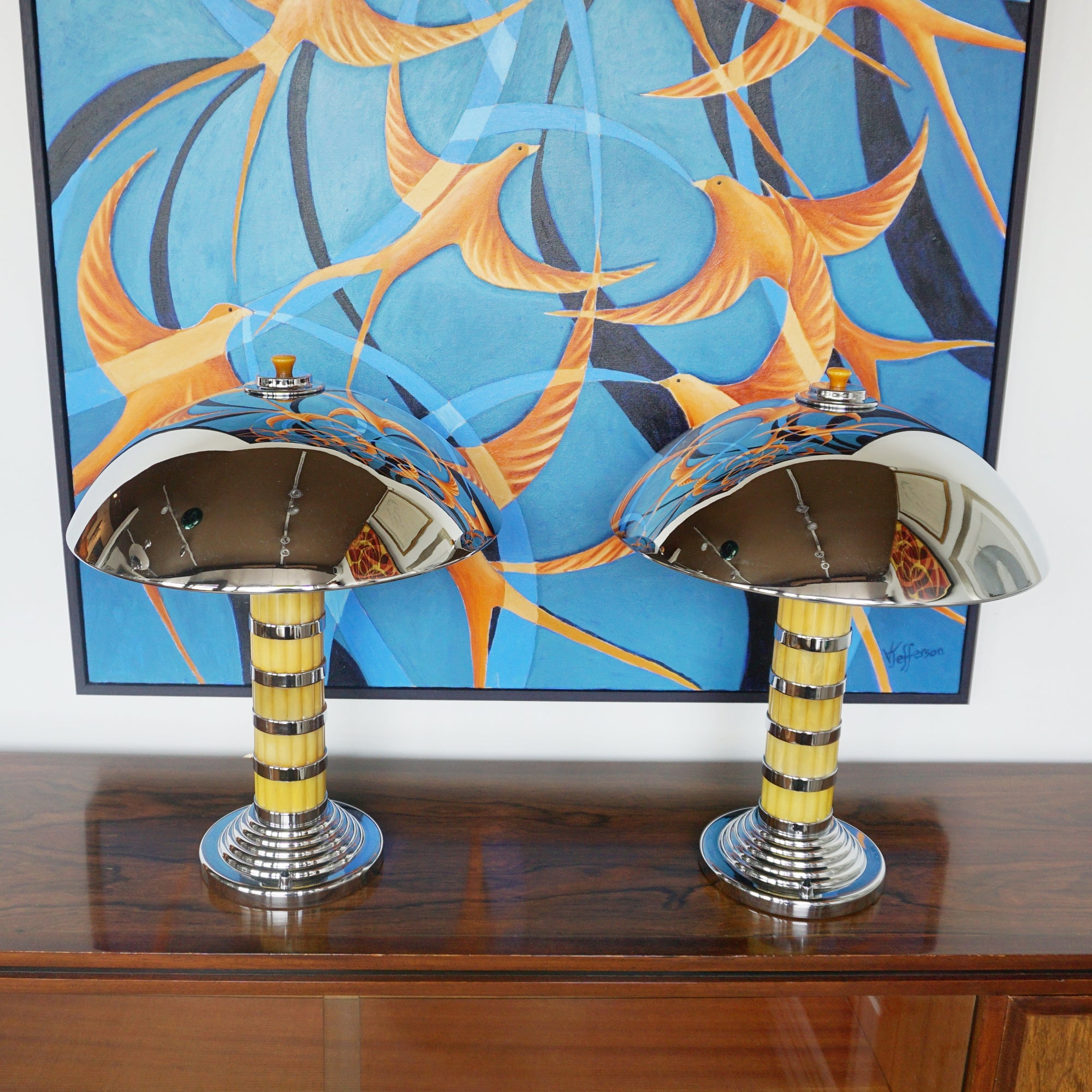 Pair of Dome Lamps