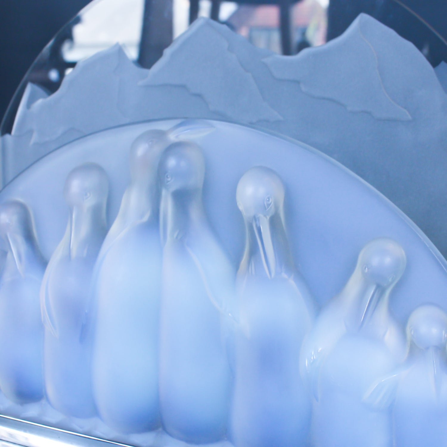 Art Deco Penguin Glass Lamp