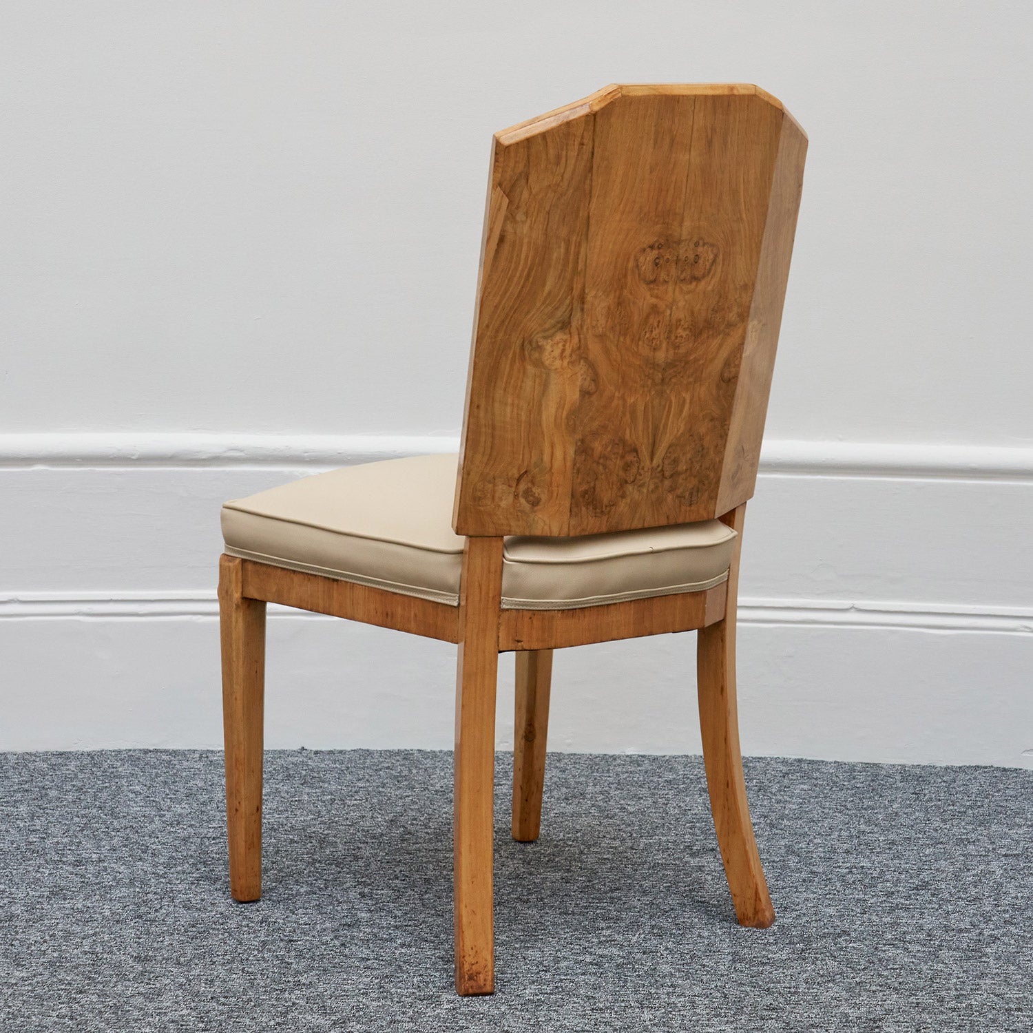 Art Deco Ten Seat Dining Suite by Hille Burr Walnut and Cream Leather - Jeroen Markies Art Deco - Original Dining Suite Art Deco