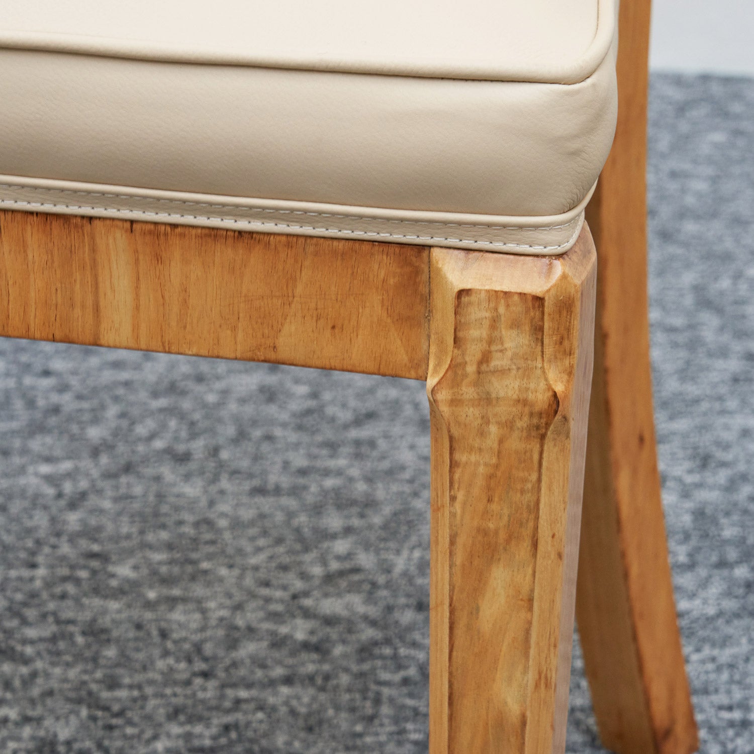 Art Deco Ten Seat Dining Suite by Hille Burr Walnut and Cream Leather - Jeroen Markies Art Deco - Original Dining Suite Art Deco