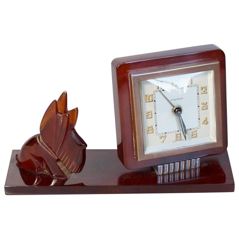 Art Deco Bakelite Desk Clock by Bayard Jeroen Markies Art Deco