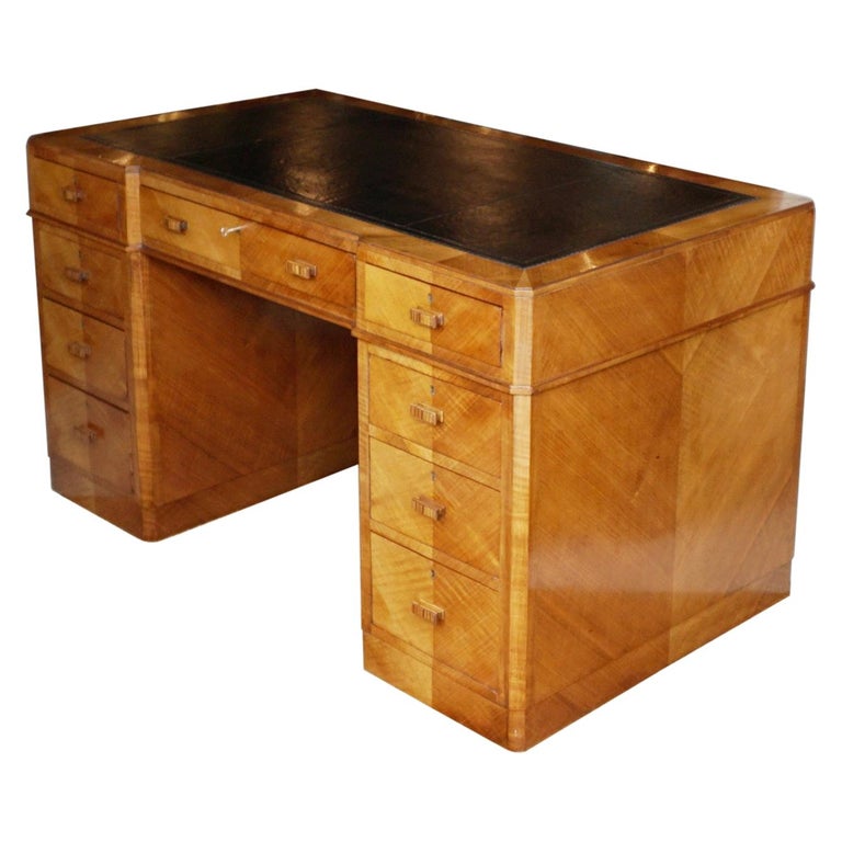 Art Deco Pedestal Desk