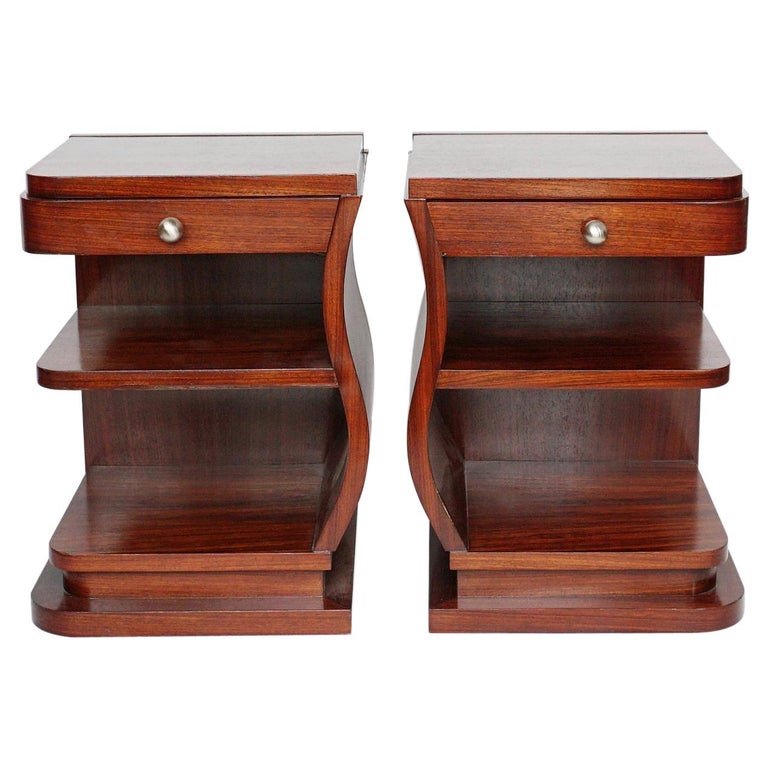 French, Rosewood Art Deco Bedside Cabinets Jeroen Markies Art Deco
