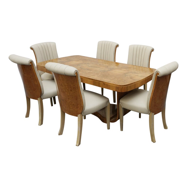 Original Art  Deco 6 Seat Dining Suit by Harry & Lou Epstein and Hille - Jeroen Markies Art Deco