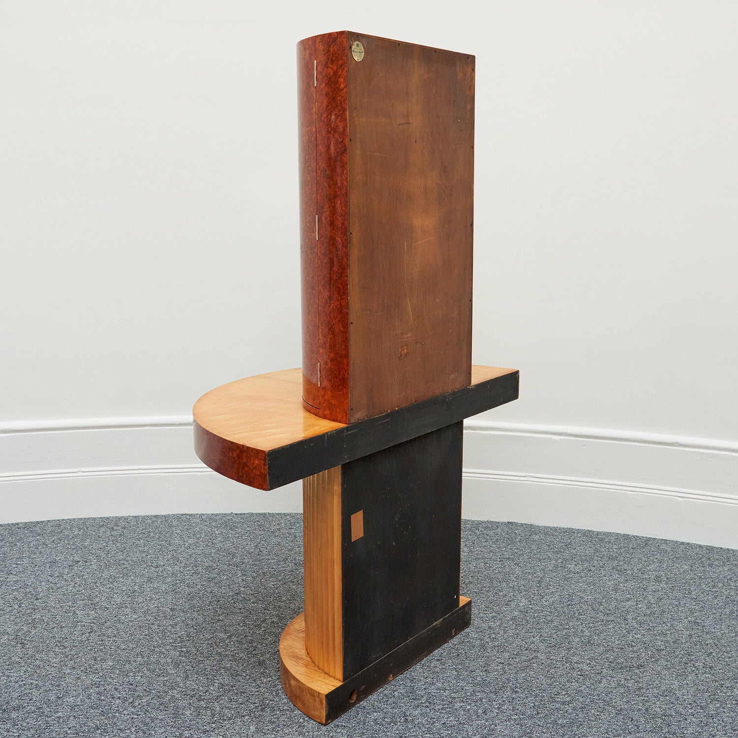 Art Deco Cocktail Bar Cabinet by Maurice Adams English 1930's Burr Walnut Satin Birch - Jeroen Markies Art Deco