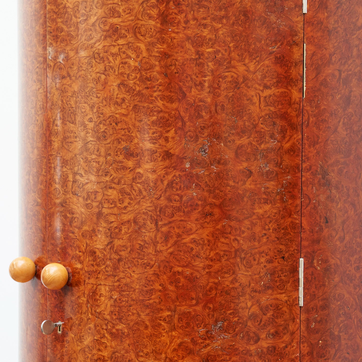 Art Deco Cocktail Bar Cabinet by Maurice Adams English 1930's Burr Walnut Satin Birch - Jeroen Markies Art Deco