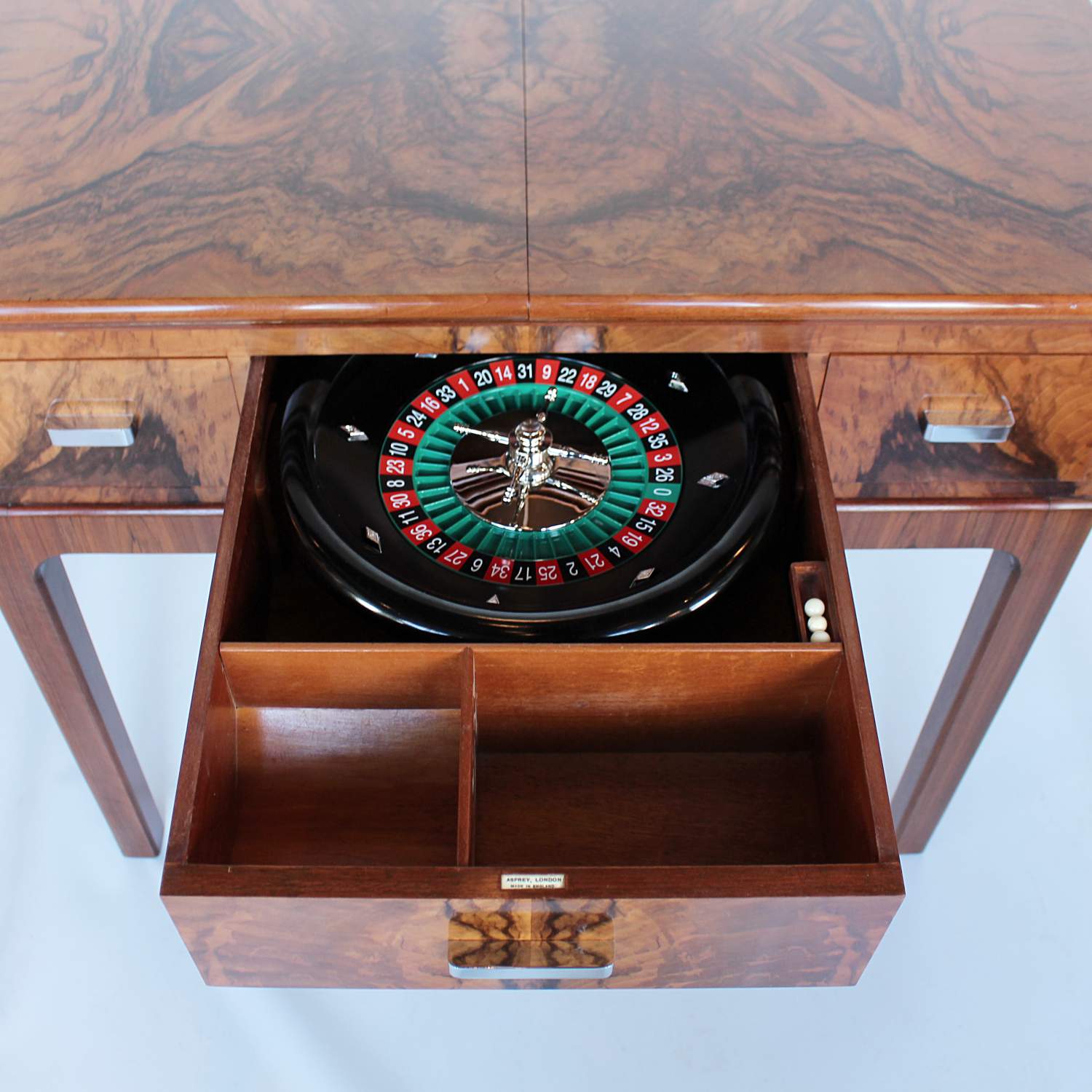 Original Art Deco gaming table by Asprey of London circa 1930