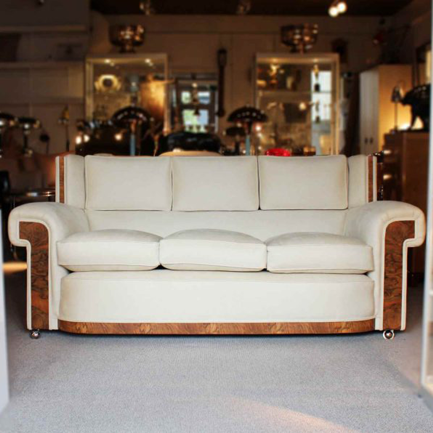 Art Deco Banker’s Sofa