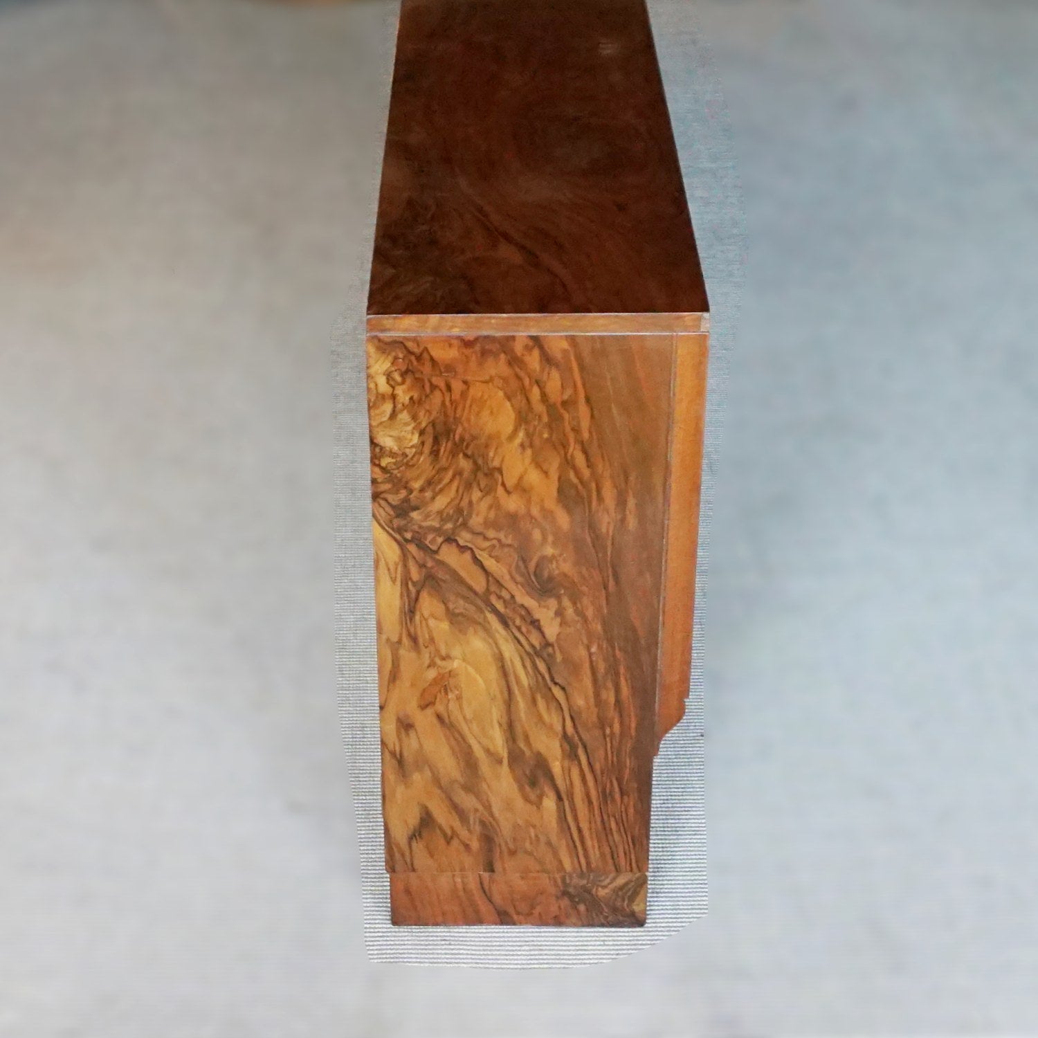 Art Deco Burr Walnut Veneered Bookcase English, Circa 1930 Jeroen Markies Art Deco