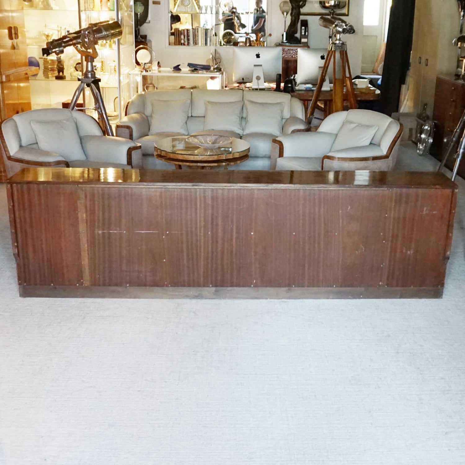 Art Deco Burr Walnut Veneered Bookcase English, Circa 1930 Jeroen Markies Art Deco