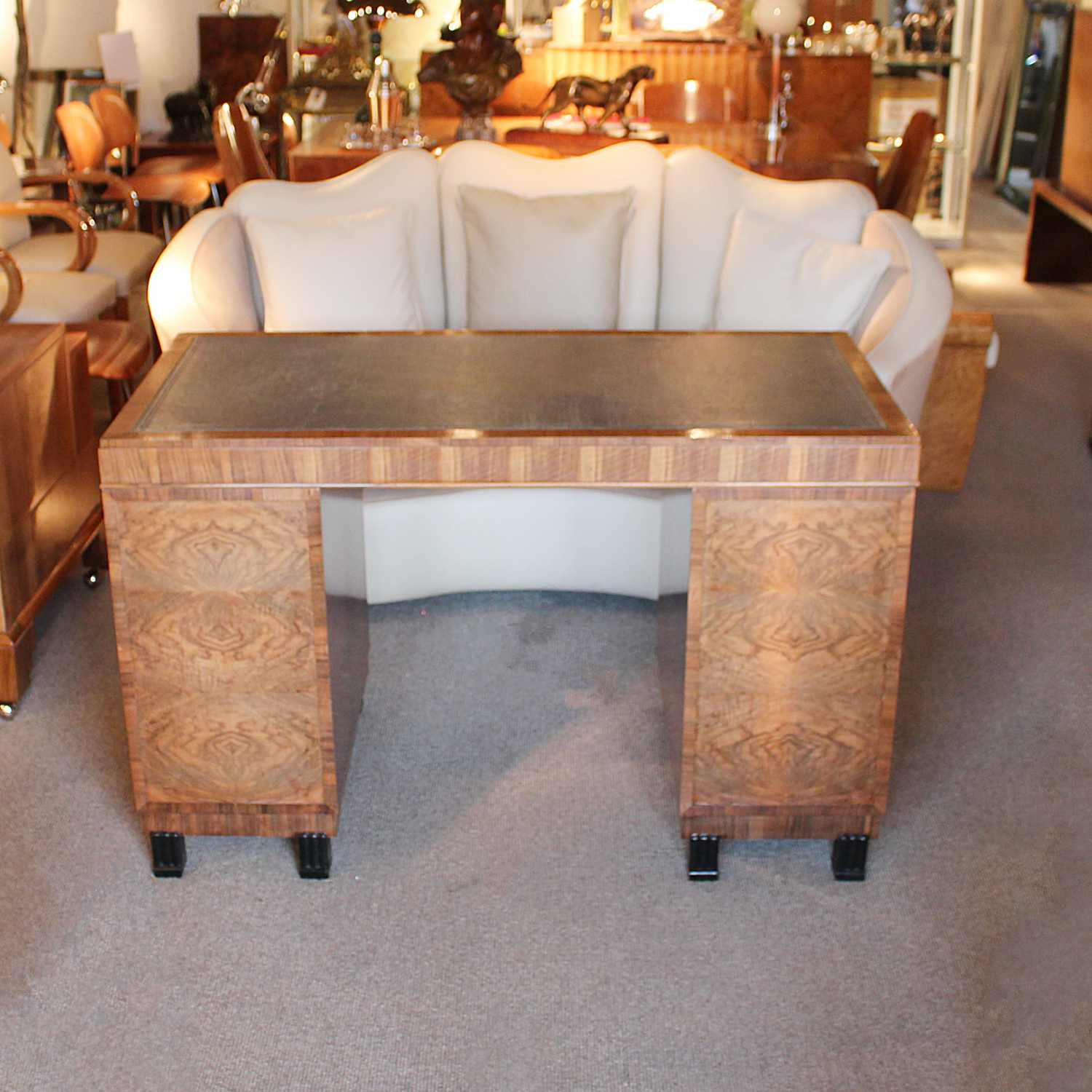 Waring & Gillow Art Deco leather topped desk